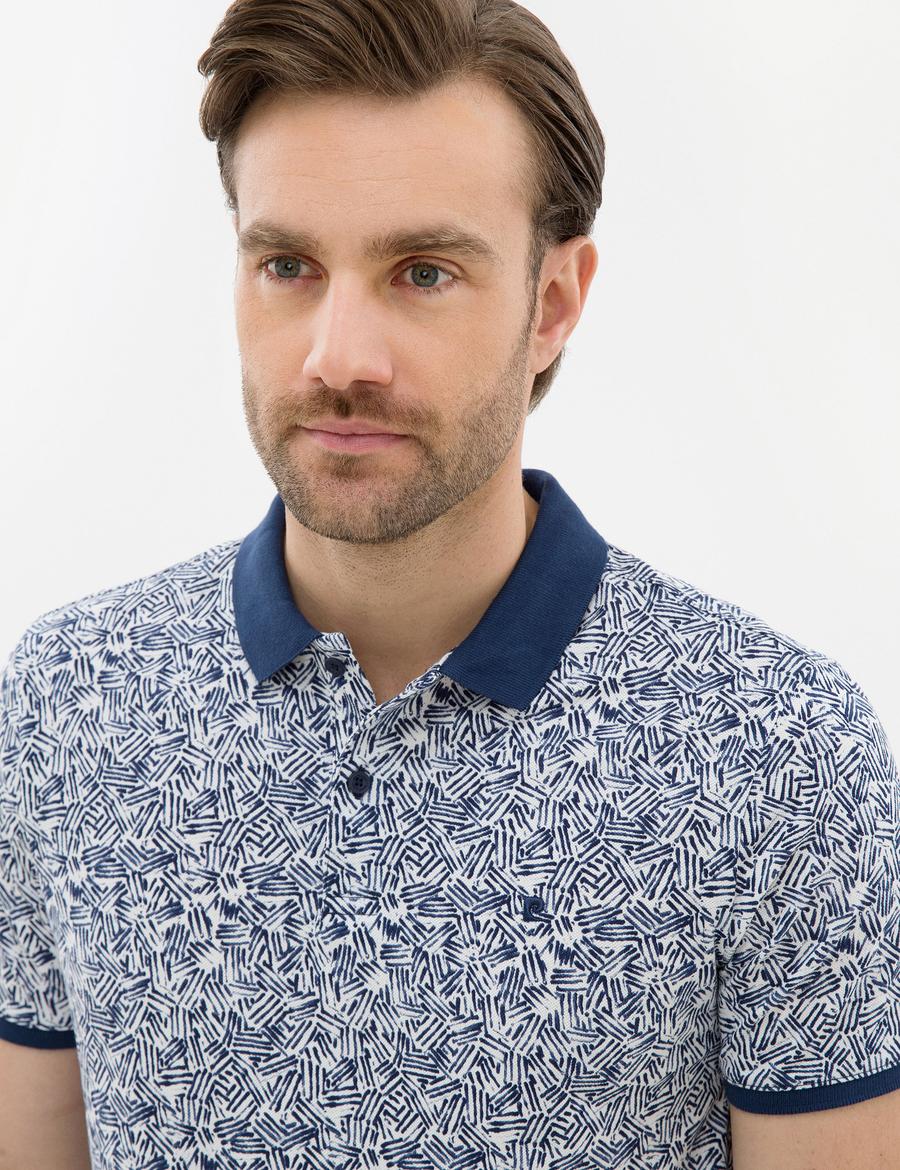 Lacivert Slim Fit Polo Yaka Tişört