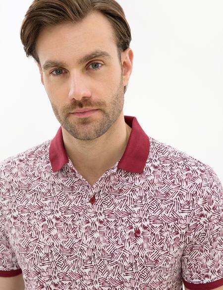 Bordo Slim Fit Polo Yaka Tişört - 50224460010