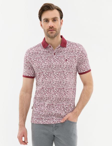 Bordo Slim Fit Polo Yaka Tişört - 50224460010