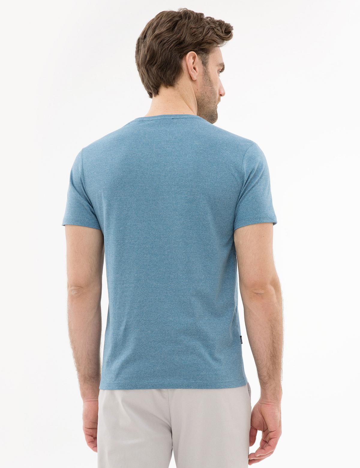 Mavi Slim Fit V Yaka Tişört - 50225531010