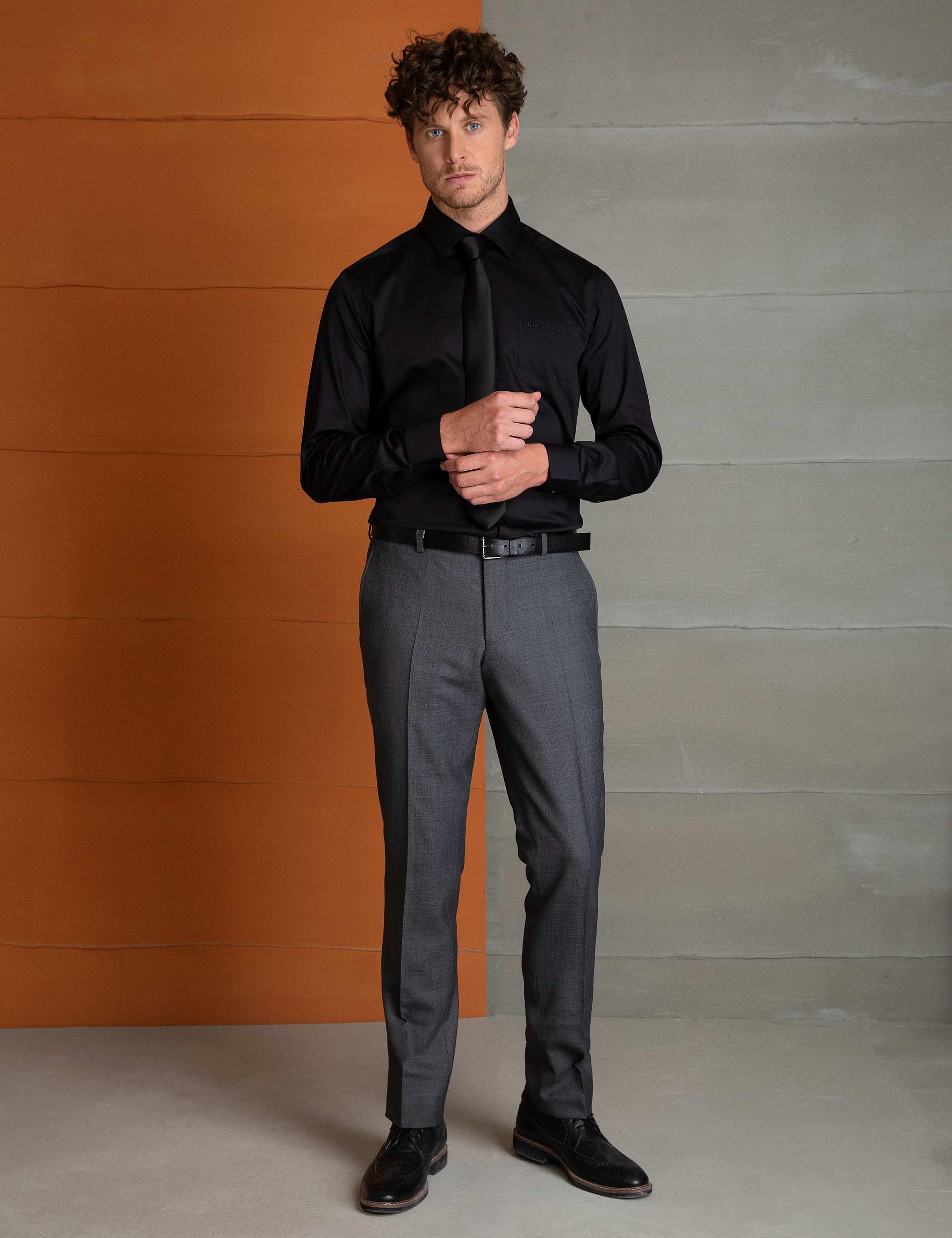 Antrasit Slim Fit Kumaş Pantolon