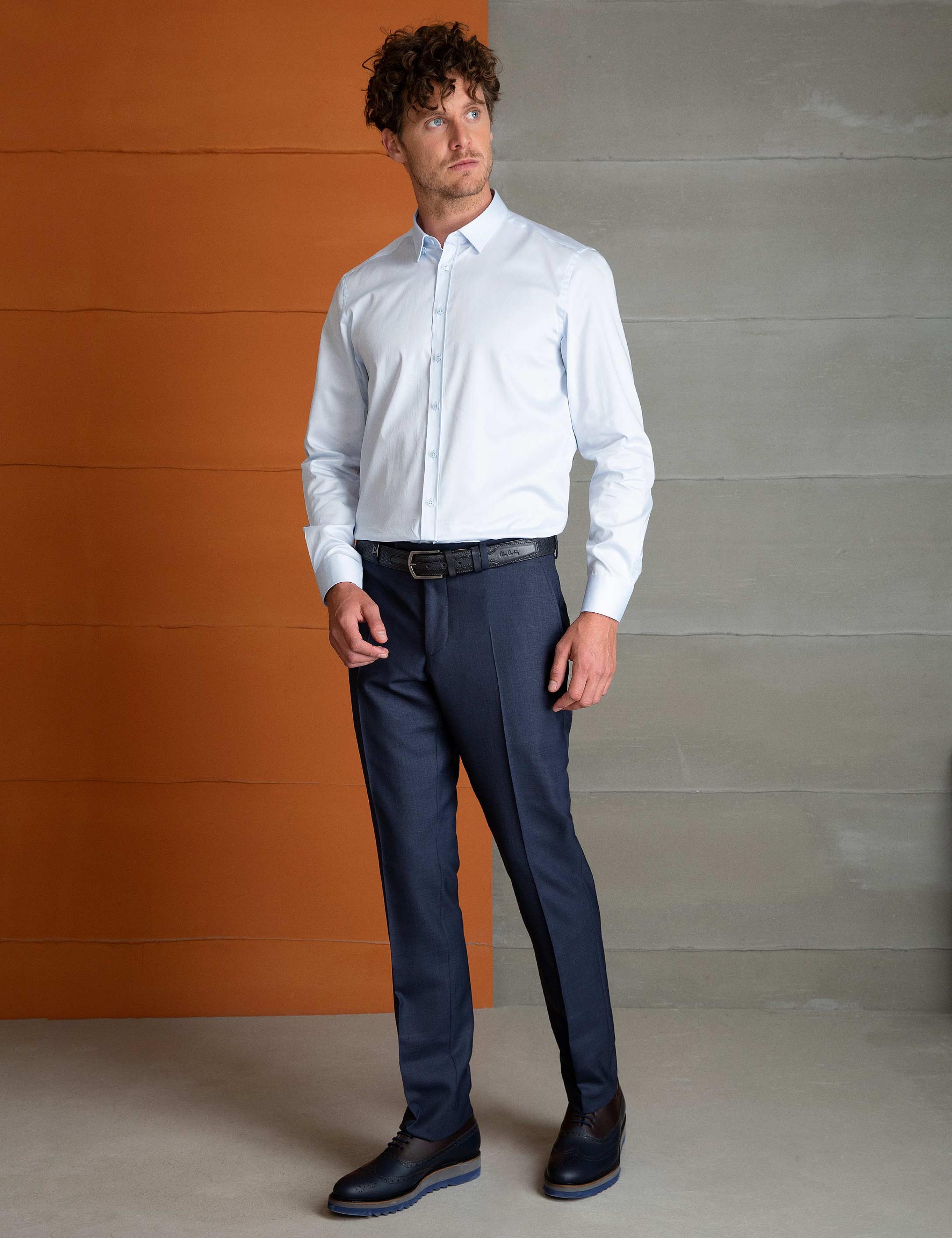 Lacivert Slim Fit Pantolon