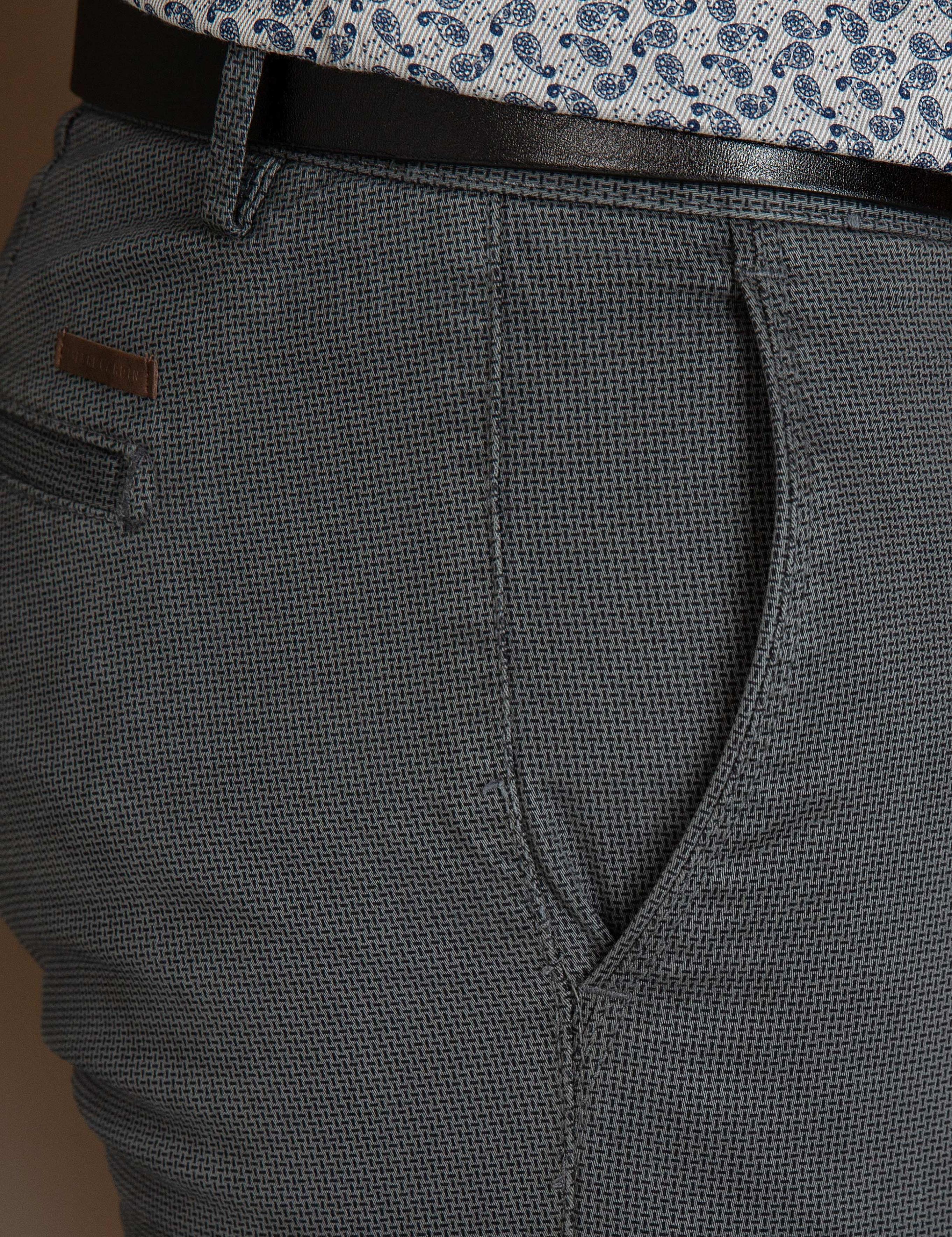 Gri Slim Fit Chino Pantolon