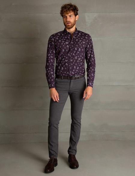 Gri Slim Fit Chino Pantolon - 50193716068