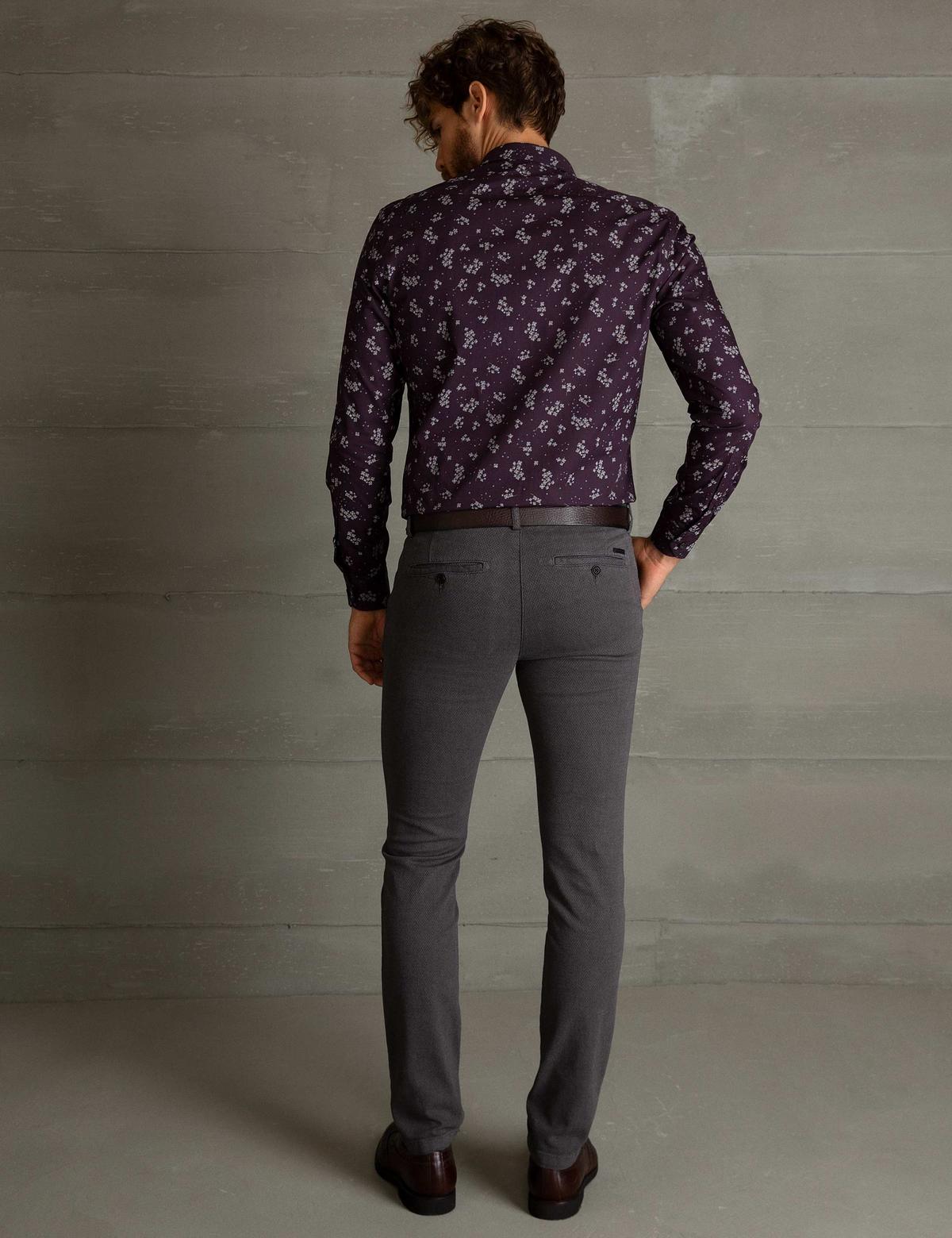 Gri Slim Fit Chino Pantolon - 50193716068