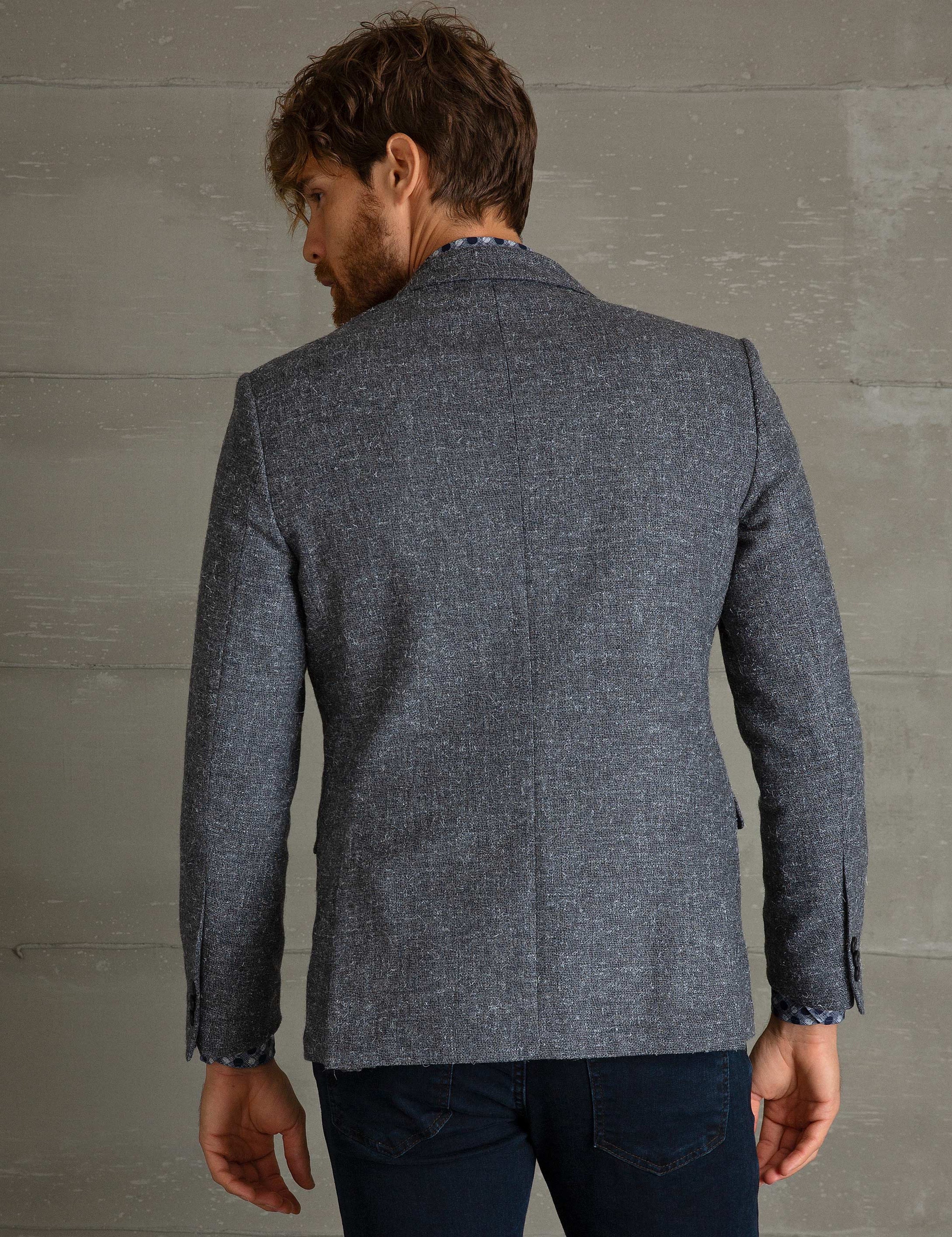 Gri Slim Fit Ceket - Image 4