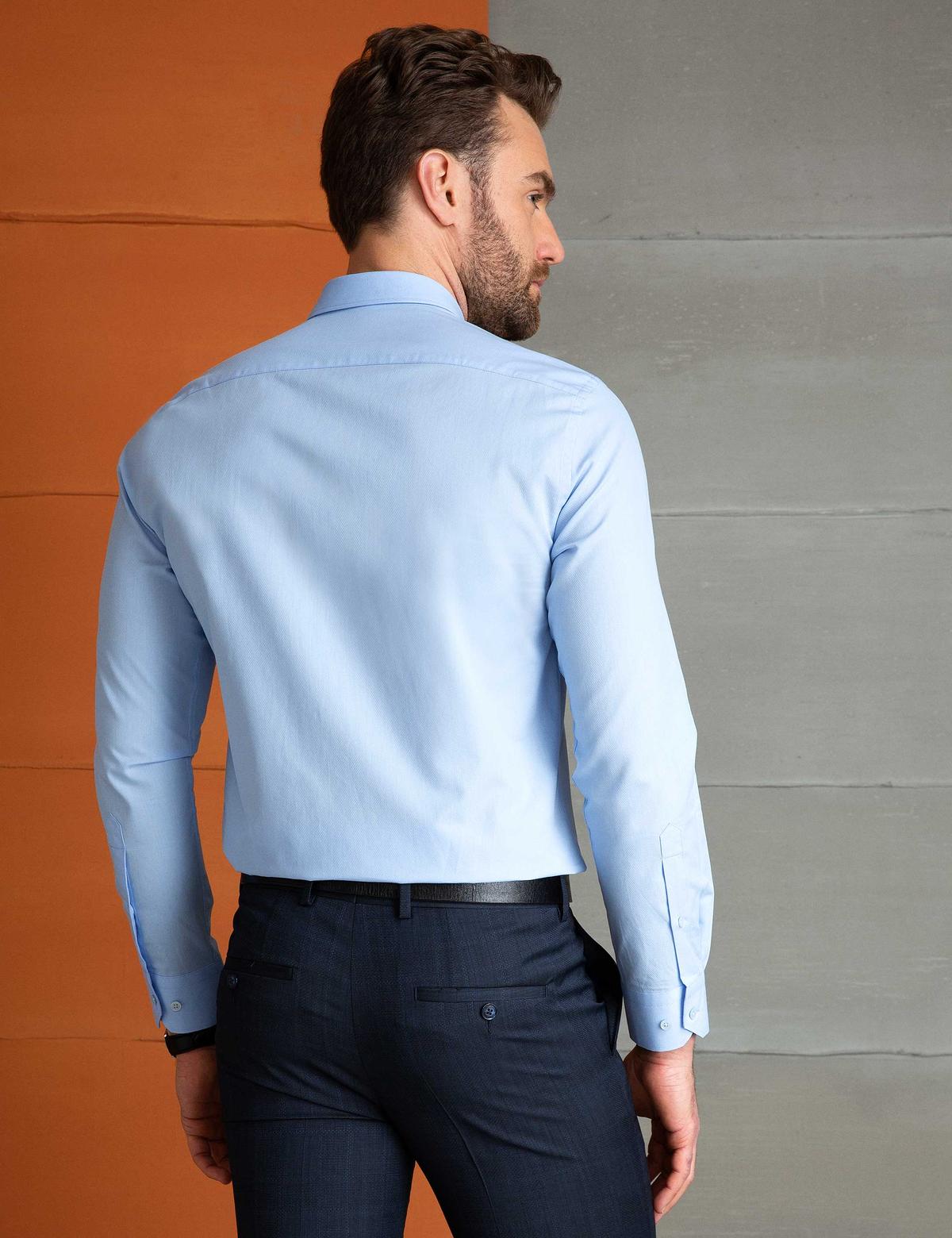 Açık Mavi Slim Fit Gömlek - 50201476012