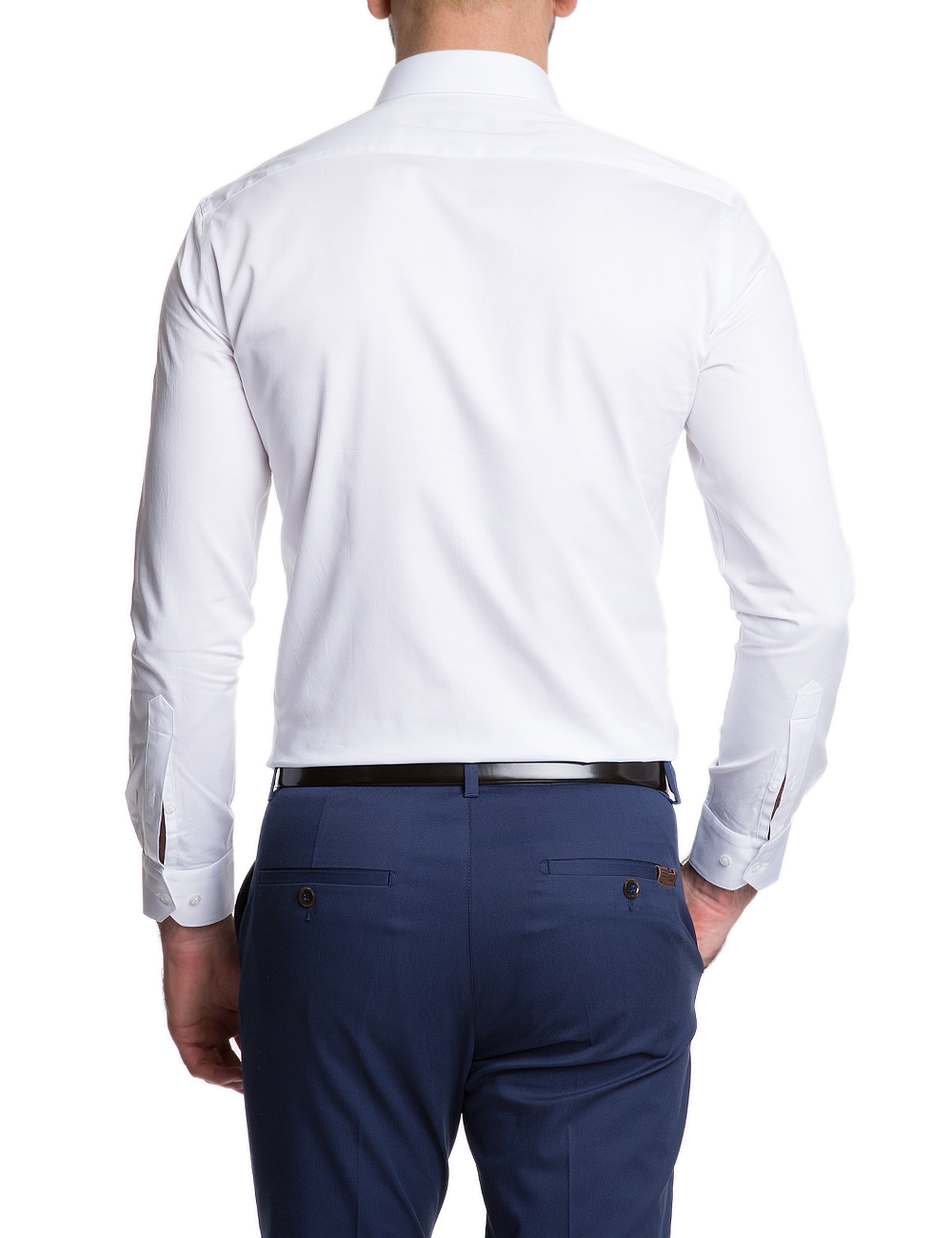 Beyaz Slim Fit Basic Gömlek - Image 2