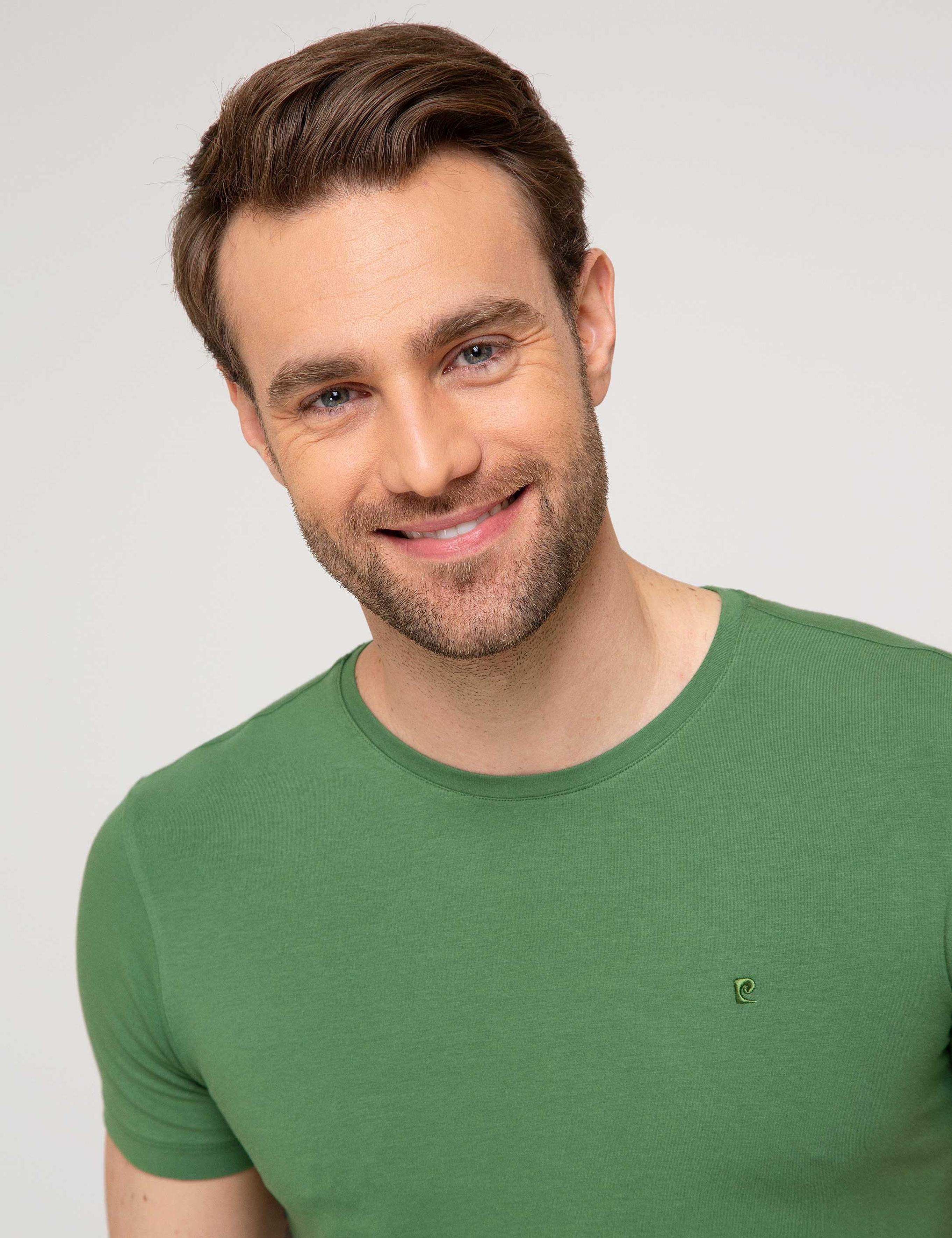 Yeşil Ex. Slim Fit Basic T-shirt