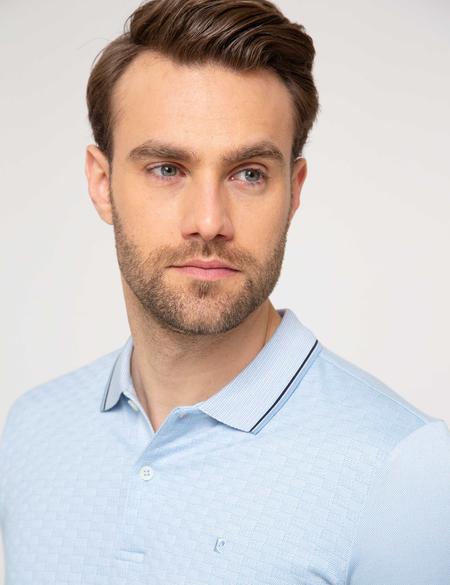 Açık Mavi Slim Fit Polo Yaka T-Shirt - 50193720001