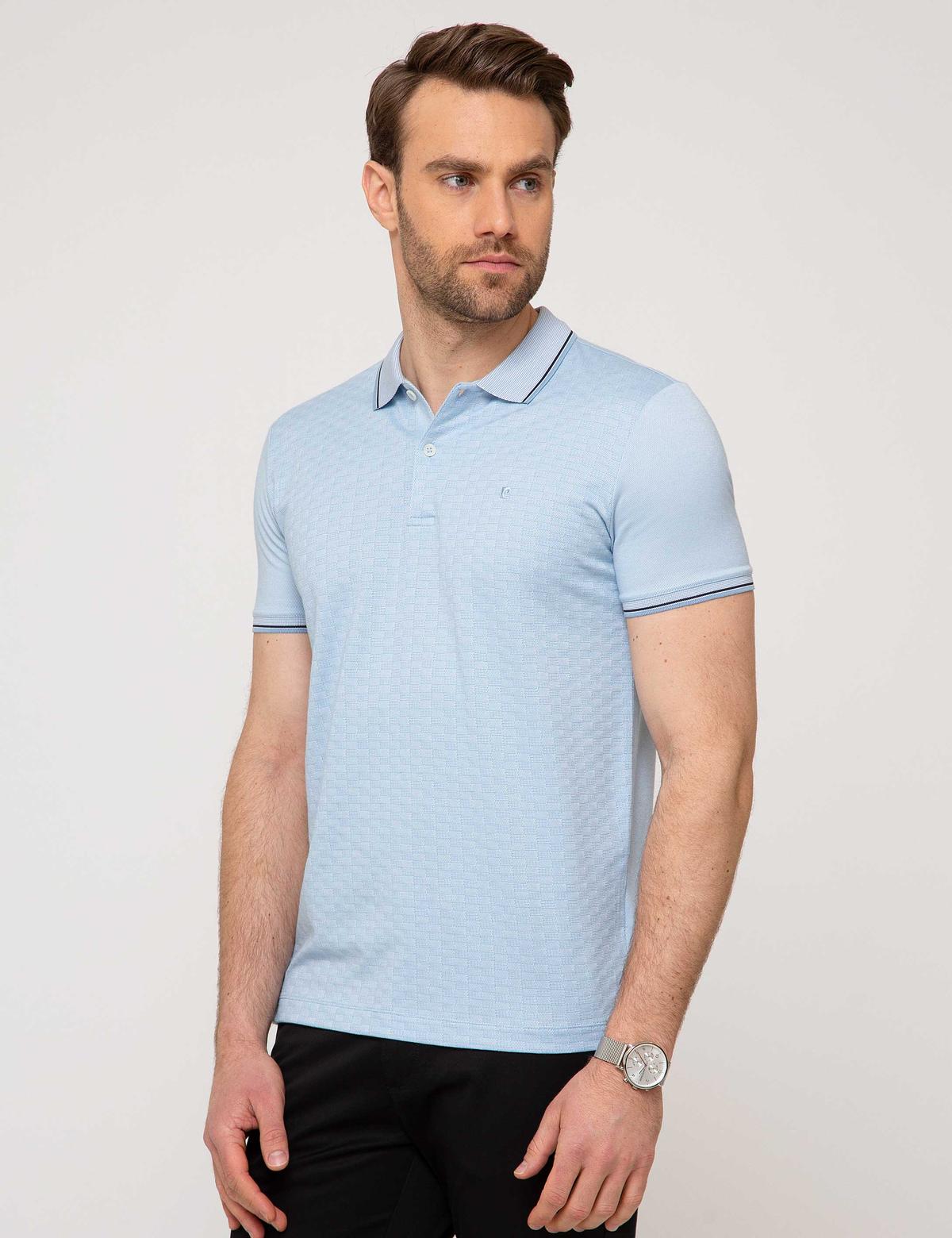 Açık Mavi Slim Fit Polo Yaka T-Shirt - 50193720001
