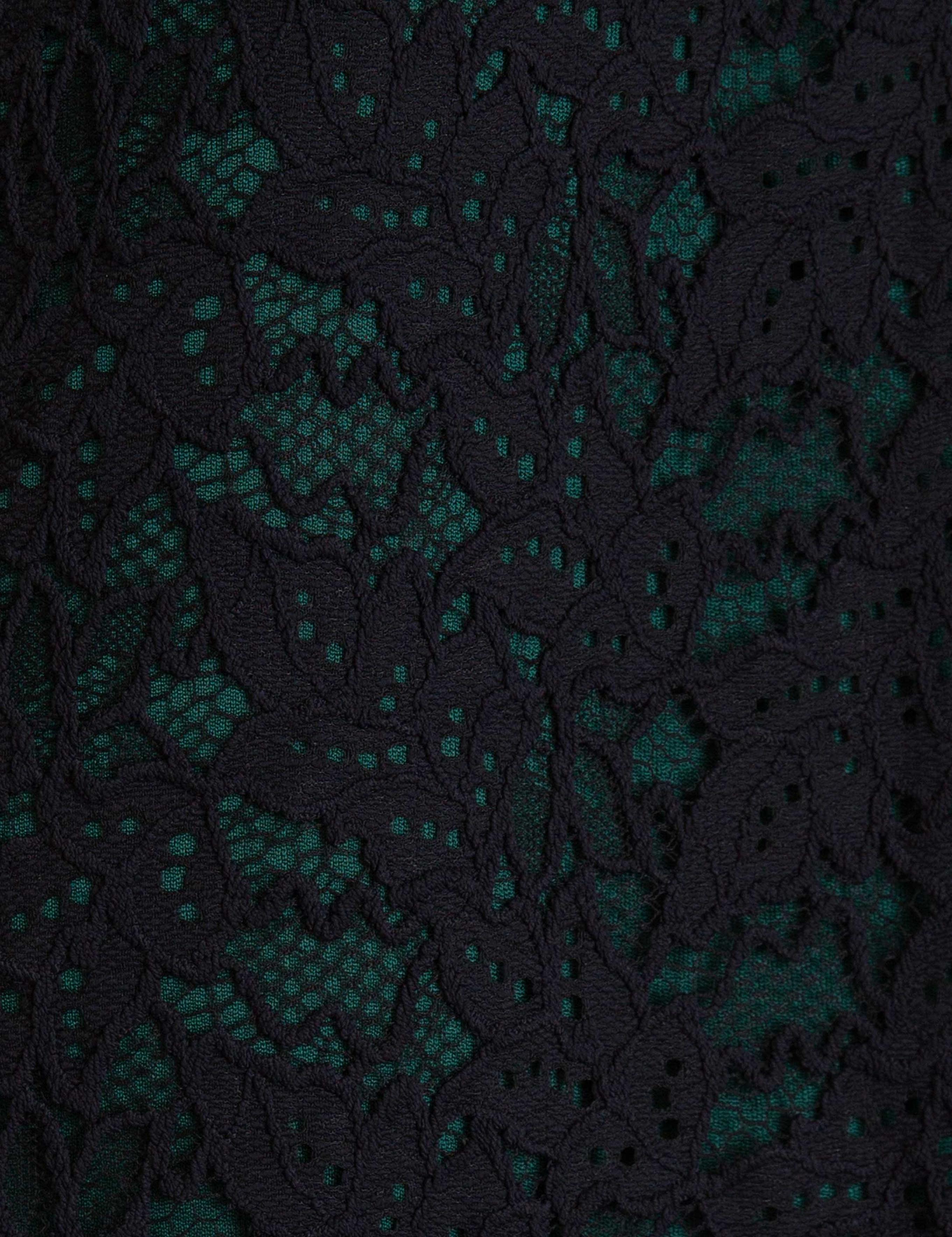 Koyu Yeşil Real Slim Fit Dokuma Elbise