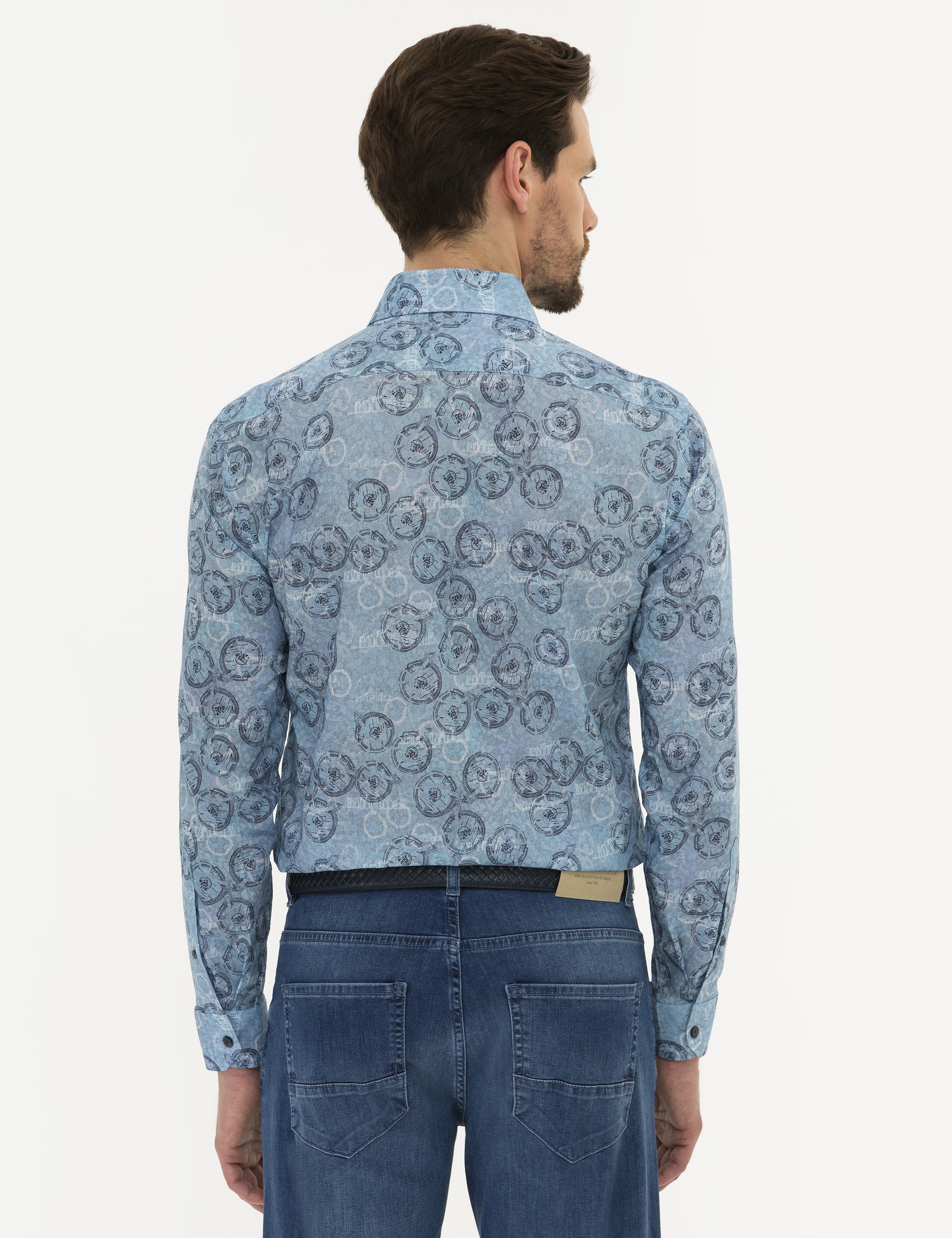 Mavi Slim Fit Gömlek - Image 3