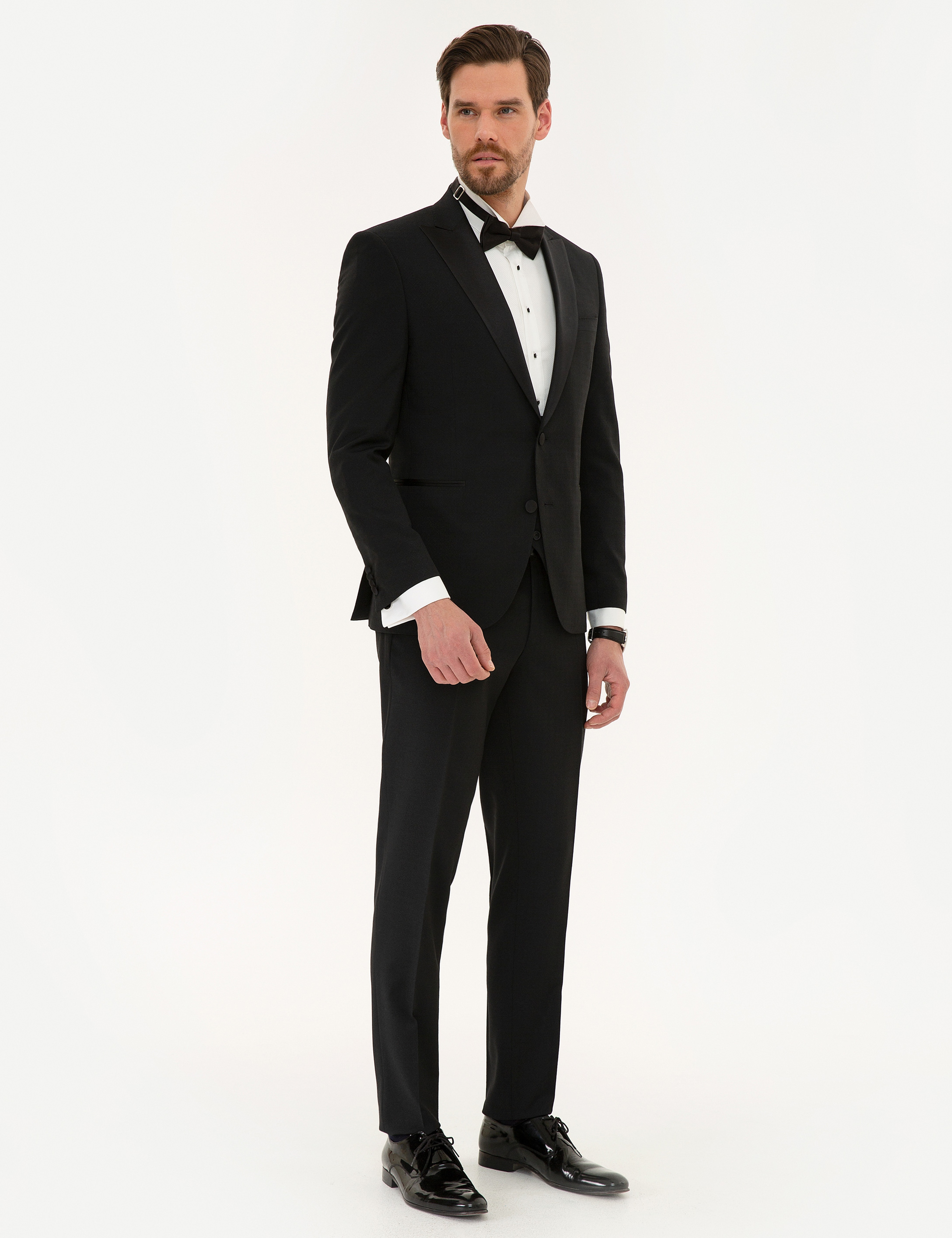 Siyah Yelekli Ekstra Slim Fit Damatlık - Image 4