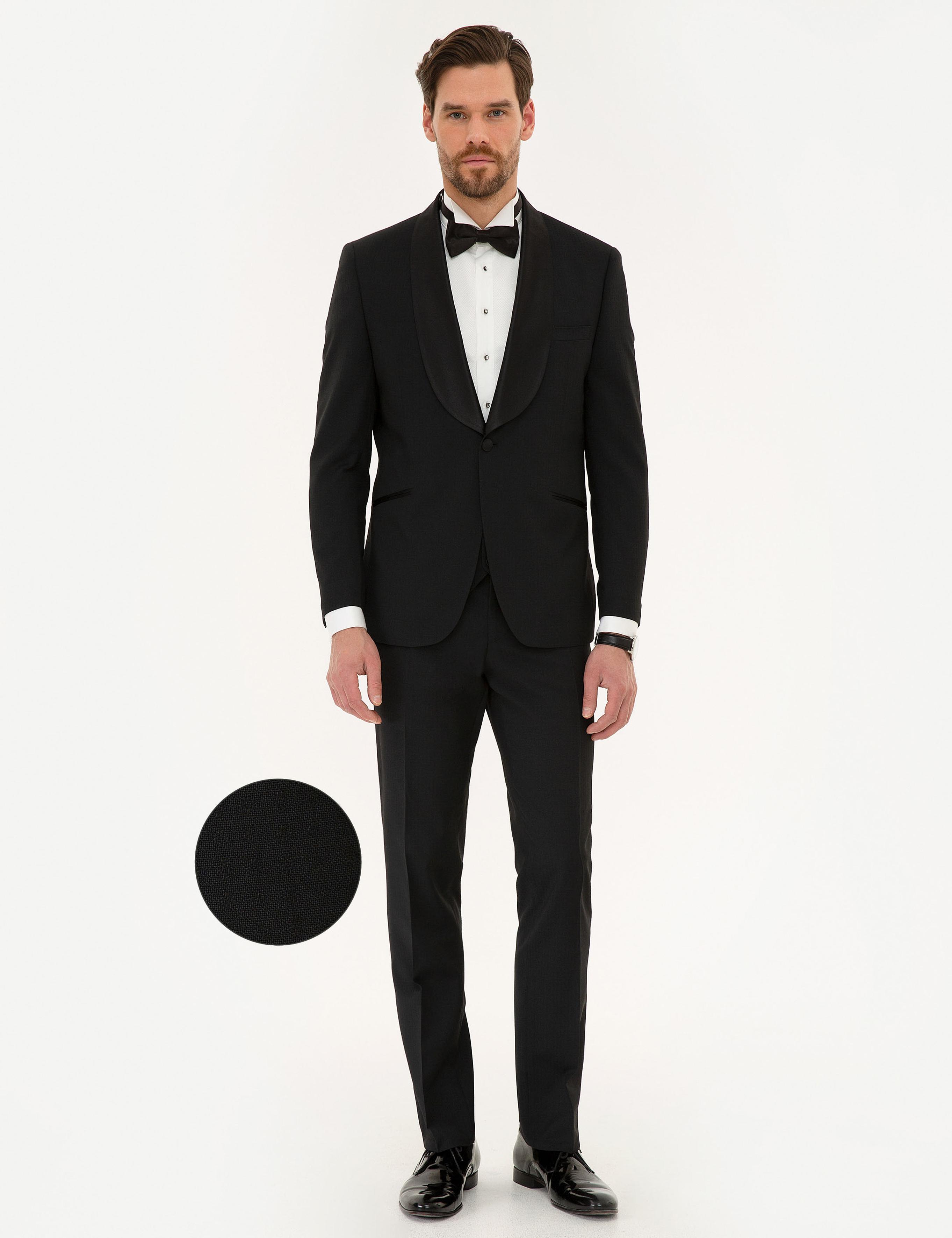 Siyah Slim Fit Smokin