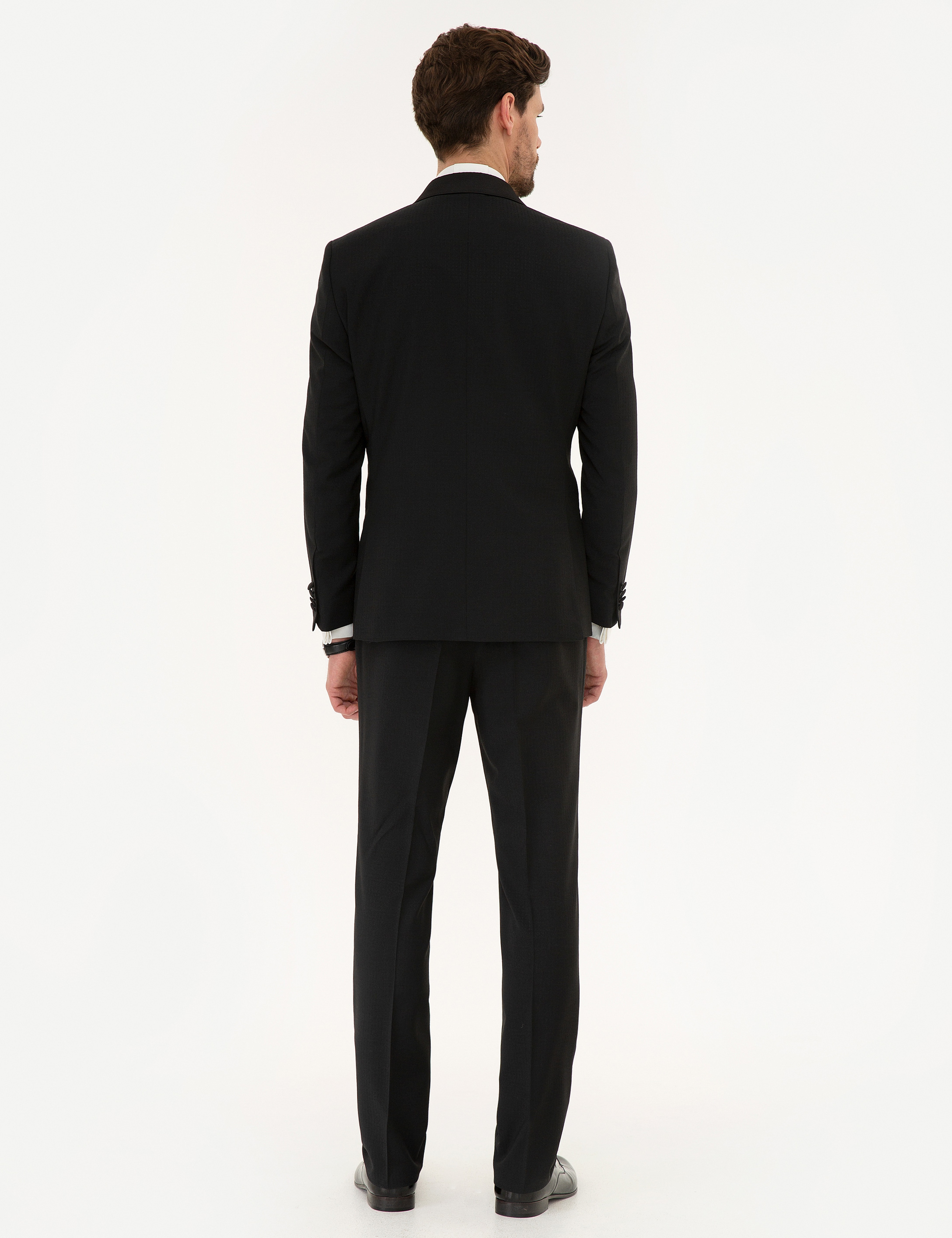 Siyah Slim Fit Smokin - Image 5