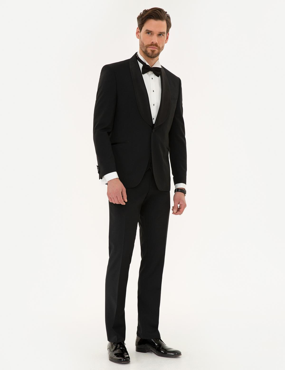 Siyah Slim Fit Smokin - 50220561017