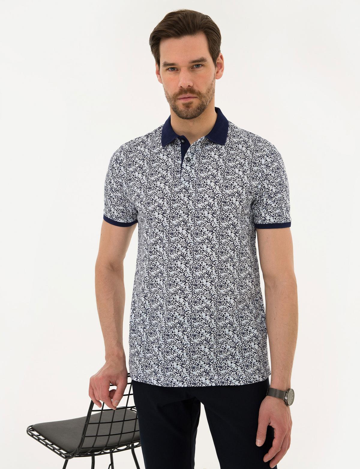 Lacivert Slim Fit Polo Yaka Tişört