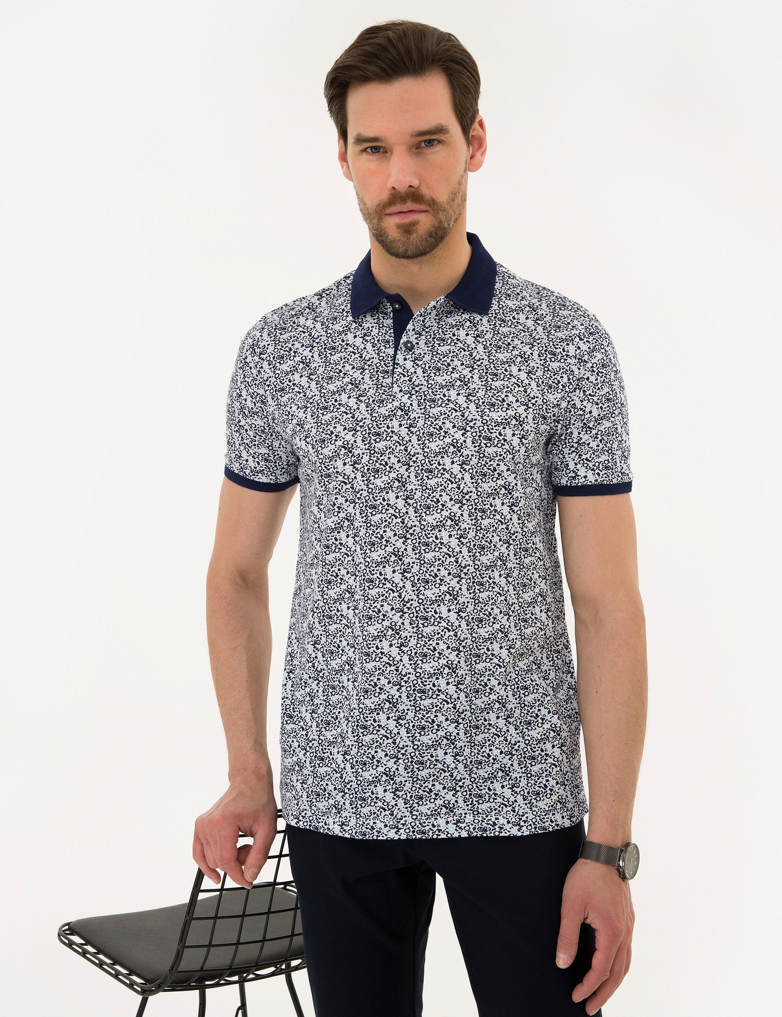 Lacivert Slim Fit Polo Yaka Tişört