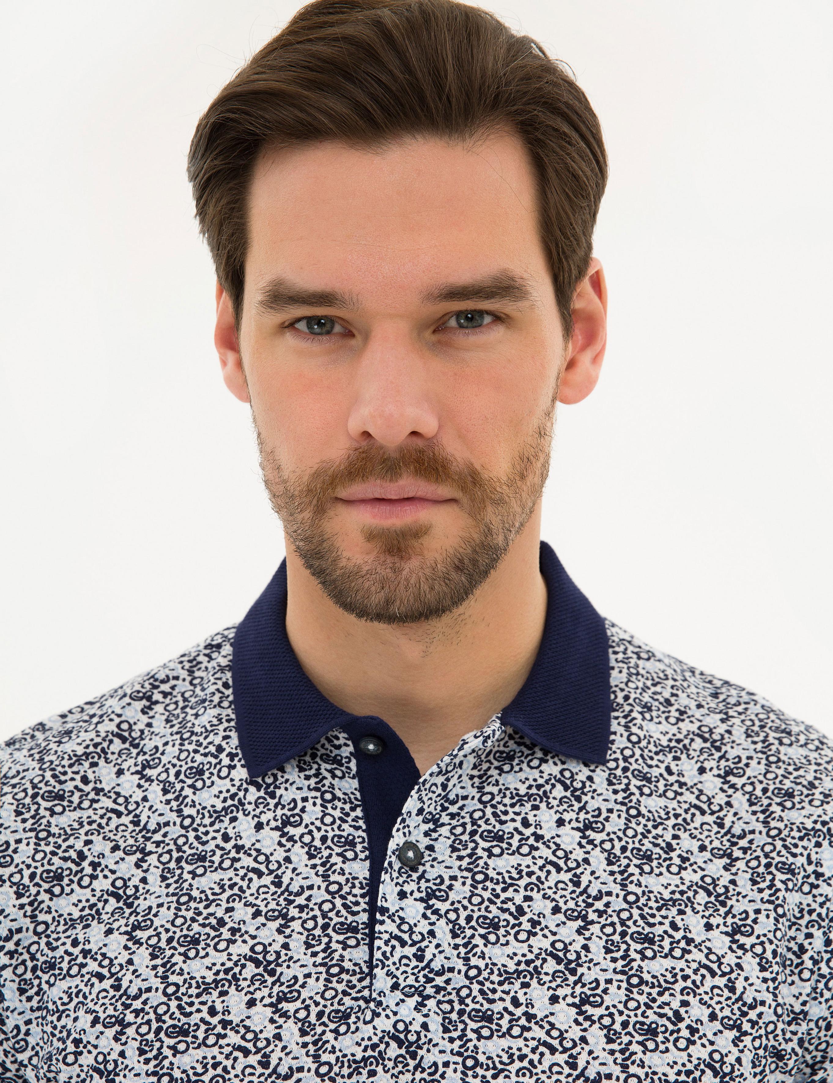 Lacivert Slim Fit Polo Yaka Tişört