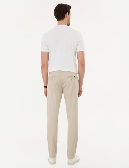 Bej Slim Fit Kanvas Pantolon - 50225938004