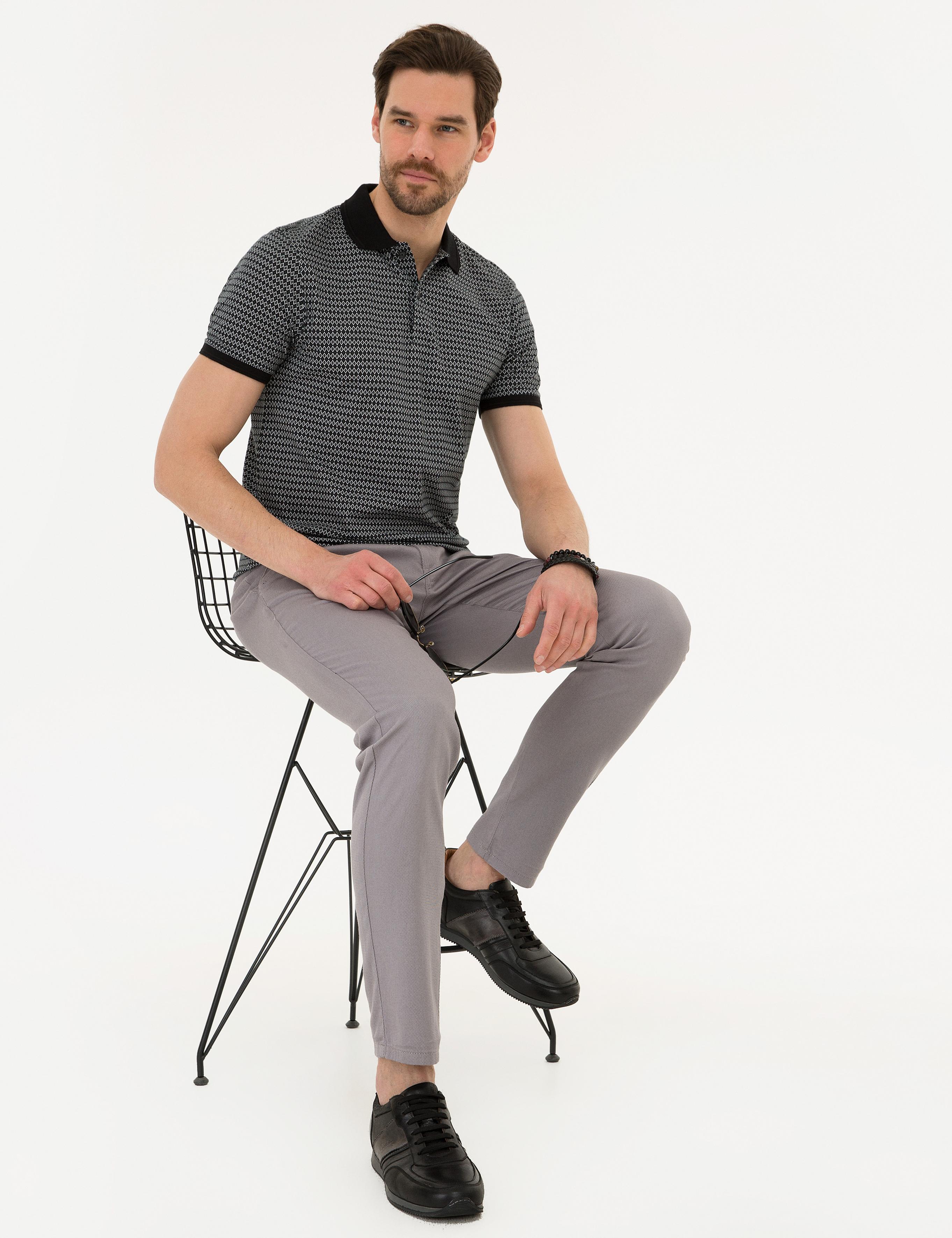 Gri Slim Fit Chino Pantolon