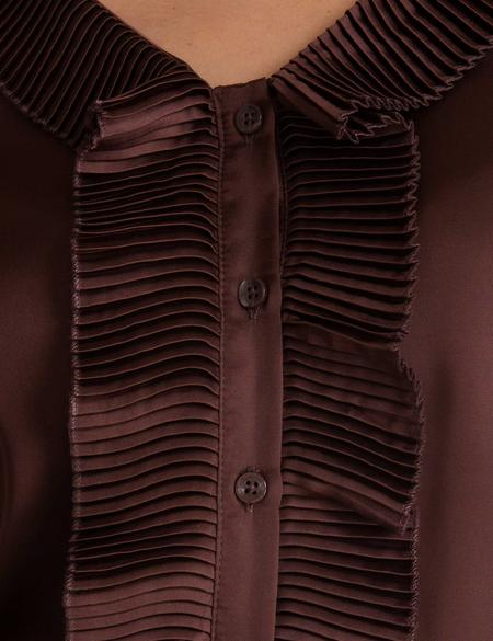 Kahverengi Regular Fit Bluz - 50197223030