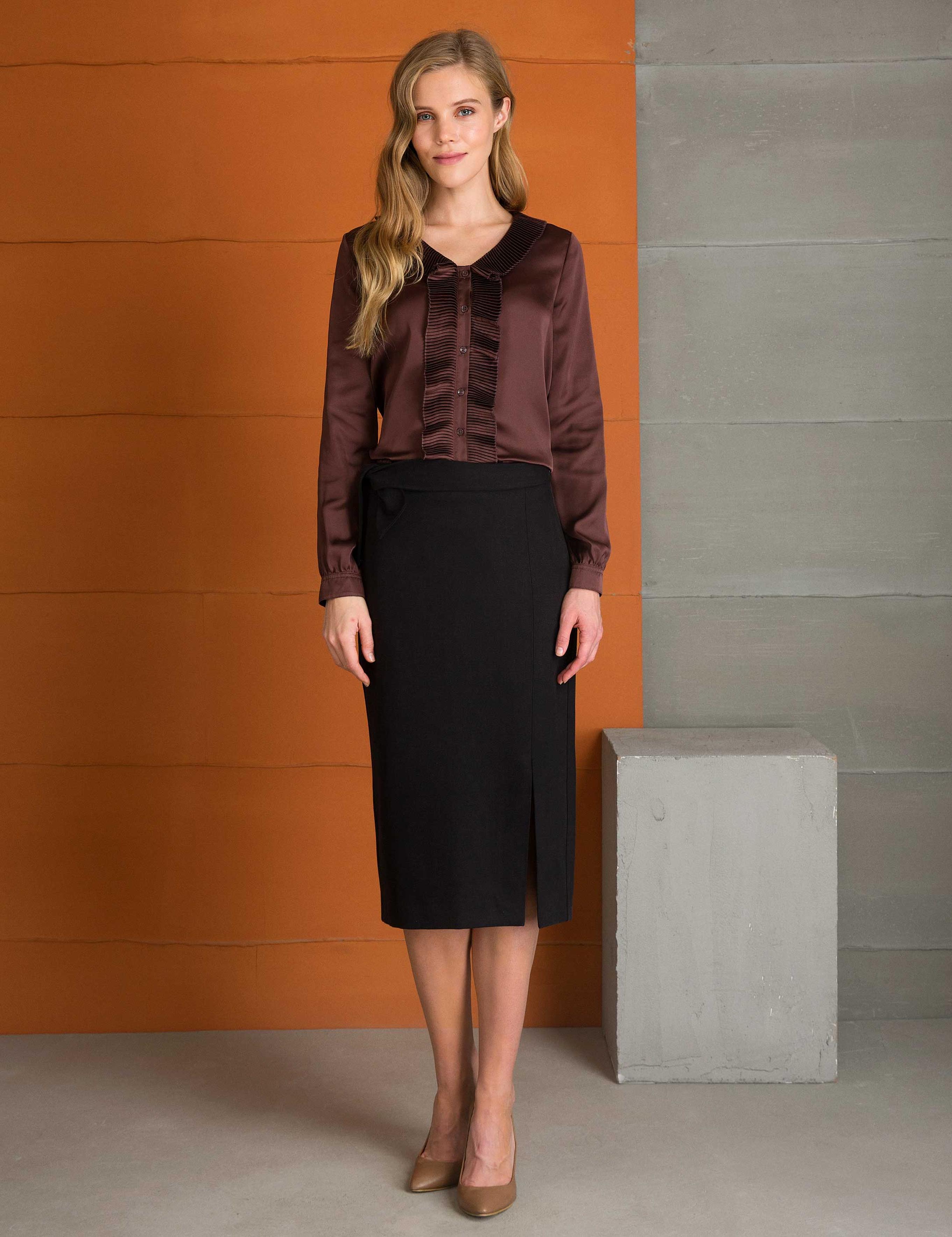 Kahverengi Regular Fit Bluz