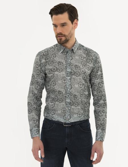 Gri Slim Fit Gömlek - 50223110002