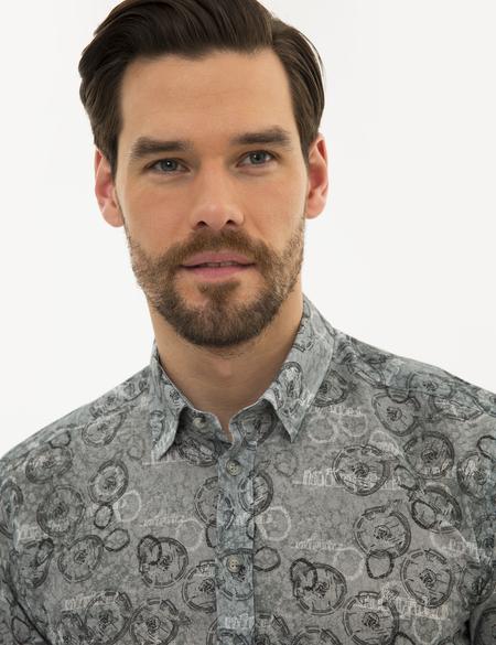 Gri Slim Fit Gömlek - 50223110002