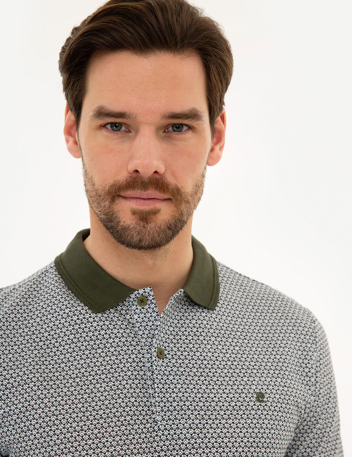 Haki Slim Fit Polo Yaka Tişört