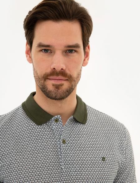 Haki Slim Fit Polo Yaka Tişört - 50220896036