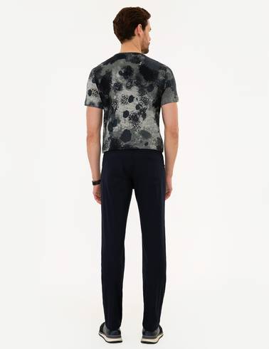 Lacivert Slim Fit Chino Pantolon