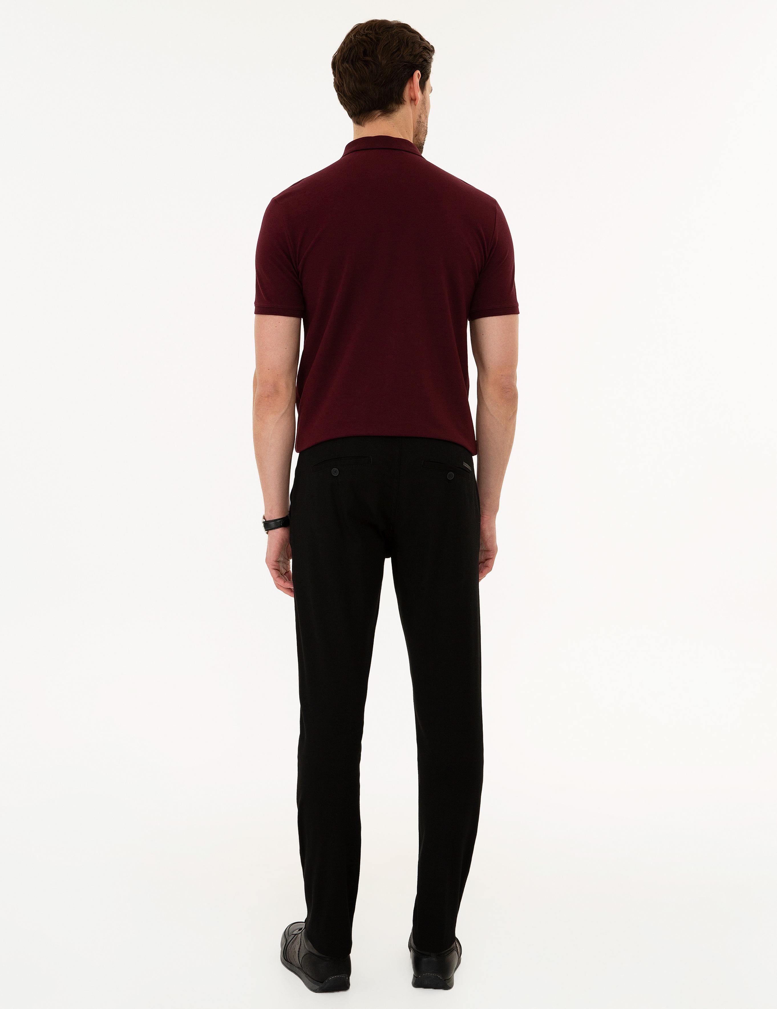 Siyah Slim Fit Chino Pantolon