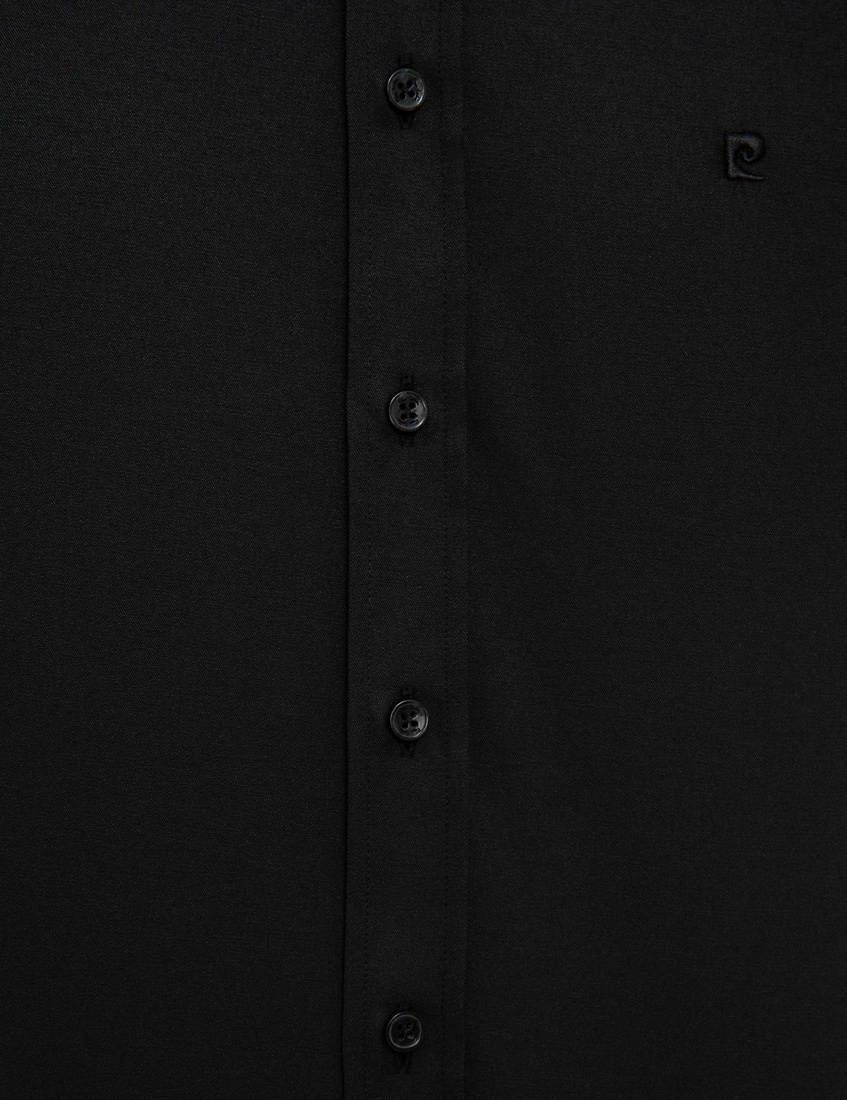 Siyah Slim Fit Basic Gömlek