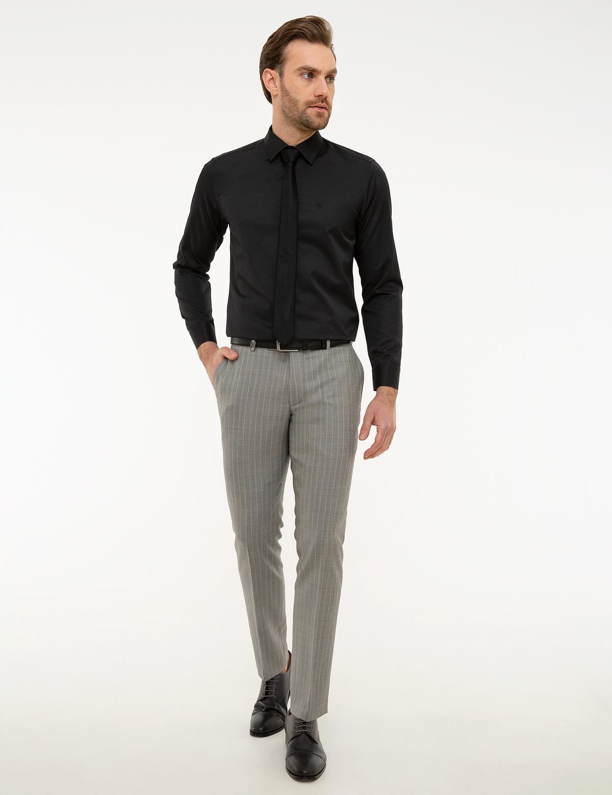 Siyah Slim Fit Basic Gömlek - 50227059023