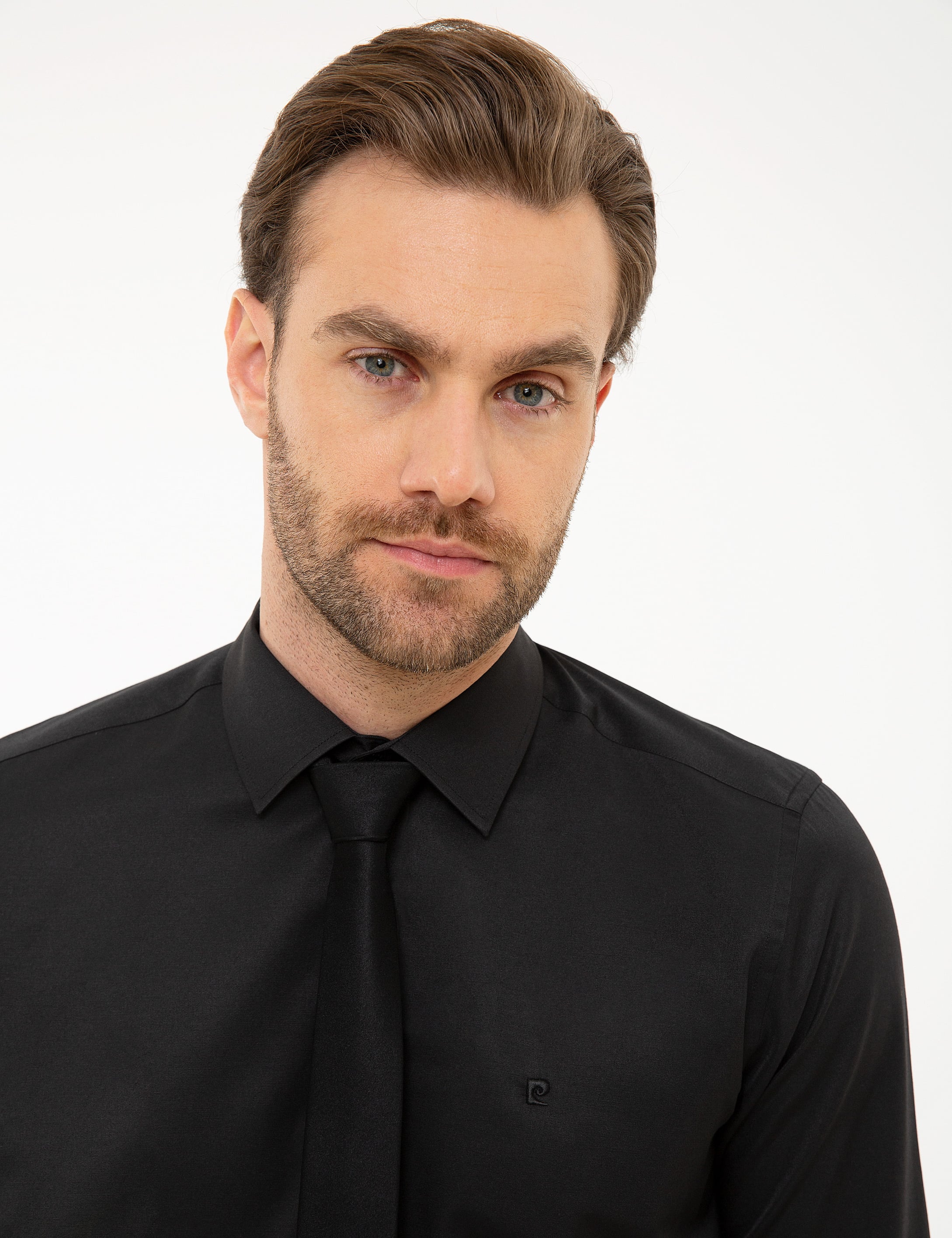 Siyah Slim Fit Basic Gömlek