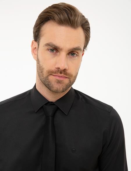 Siyah Slim Fit Basic Gömlek - 50227059023