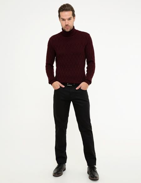 Bordo Slim Fit Kazak - 50208932008