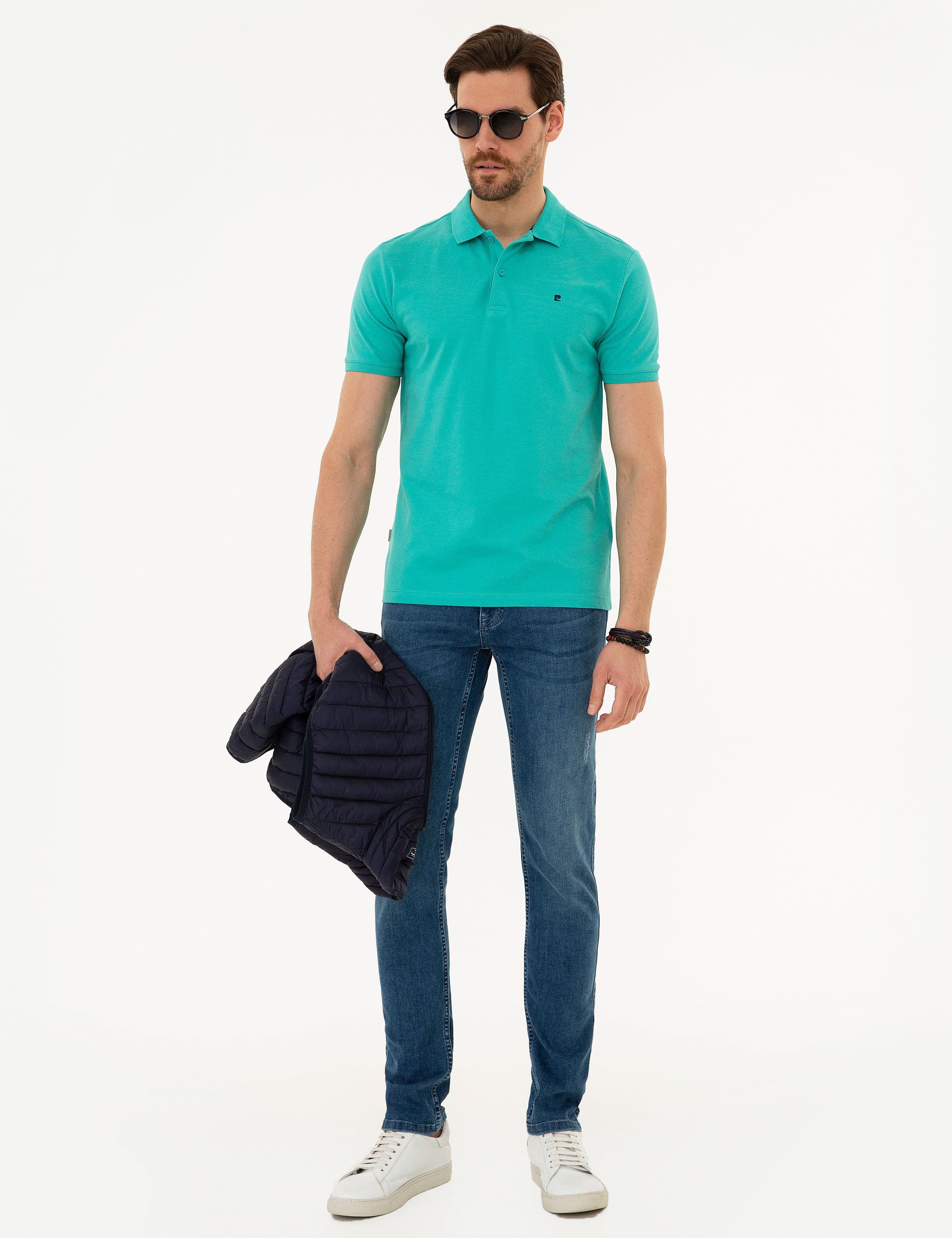 Mint Yeşil Slim Fit Basic Polo Yaka T-Shirt