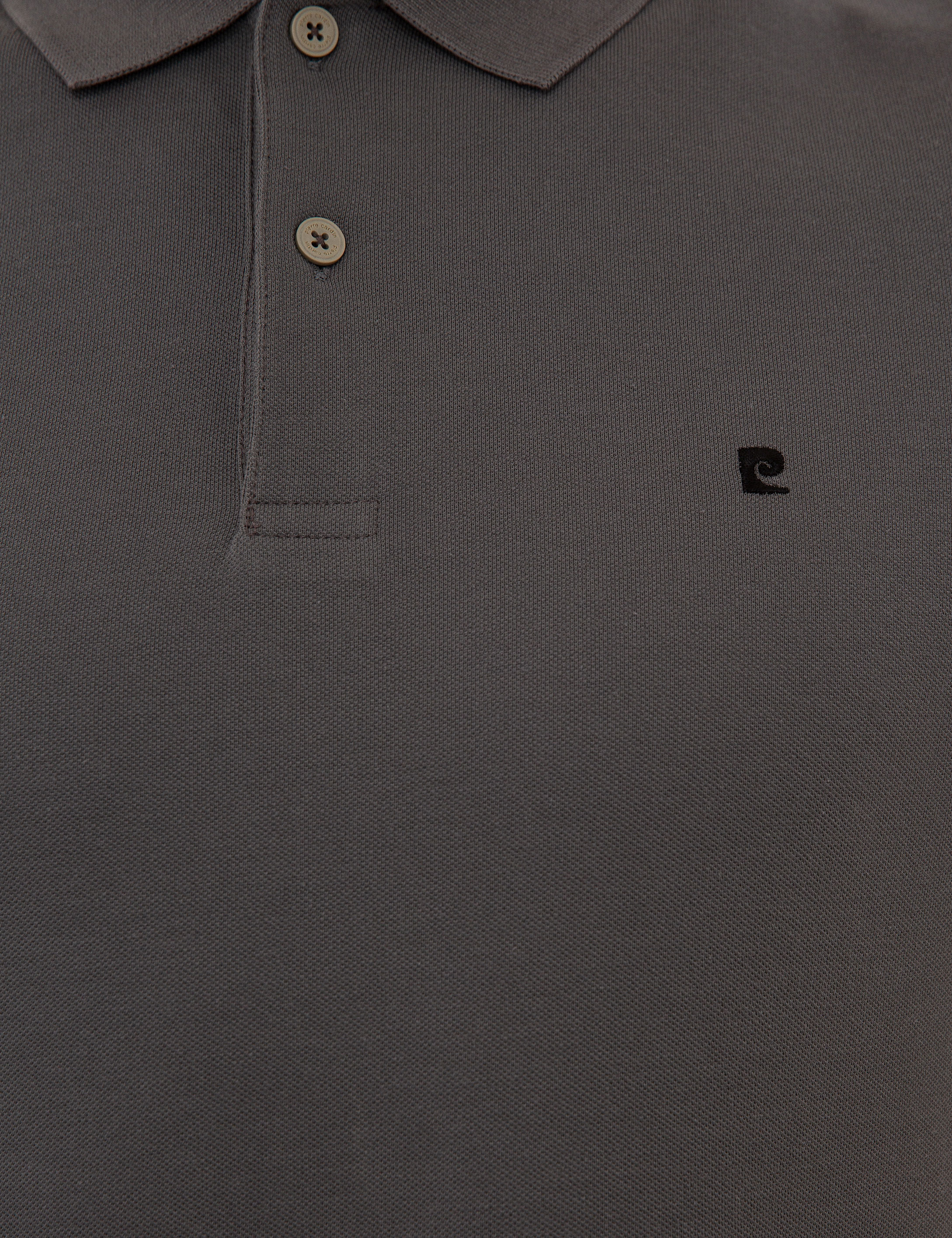 Koyu Gri Slim Fit Basic Polo Yaka T-Shirt - Image 4