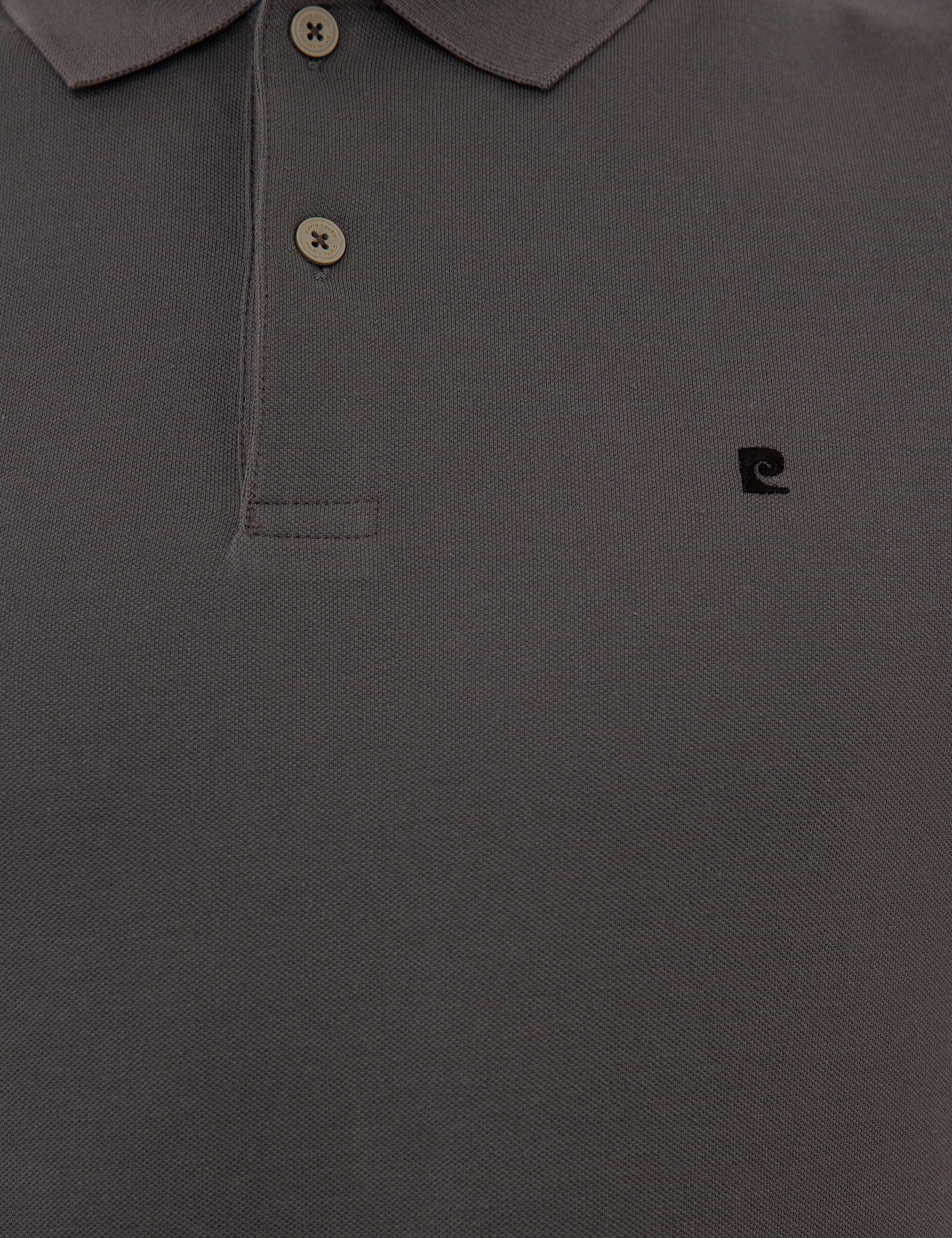 Koyu Gri Slim Fit Basic Polo Yaka T-Shirt