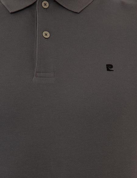 Koyu Gri Slim Fit Basic Polo Yaka T-Shirt - 50225515064