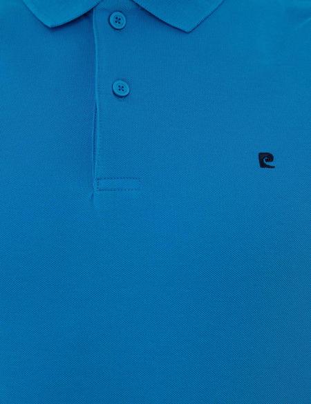 Kobalt Mavi Slim Fit Basic Polo Yaka T-Shirt - 50225515119