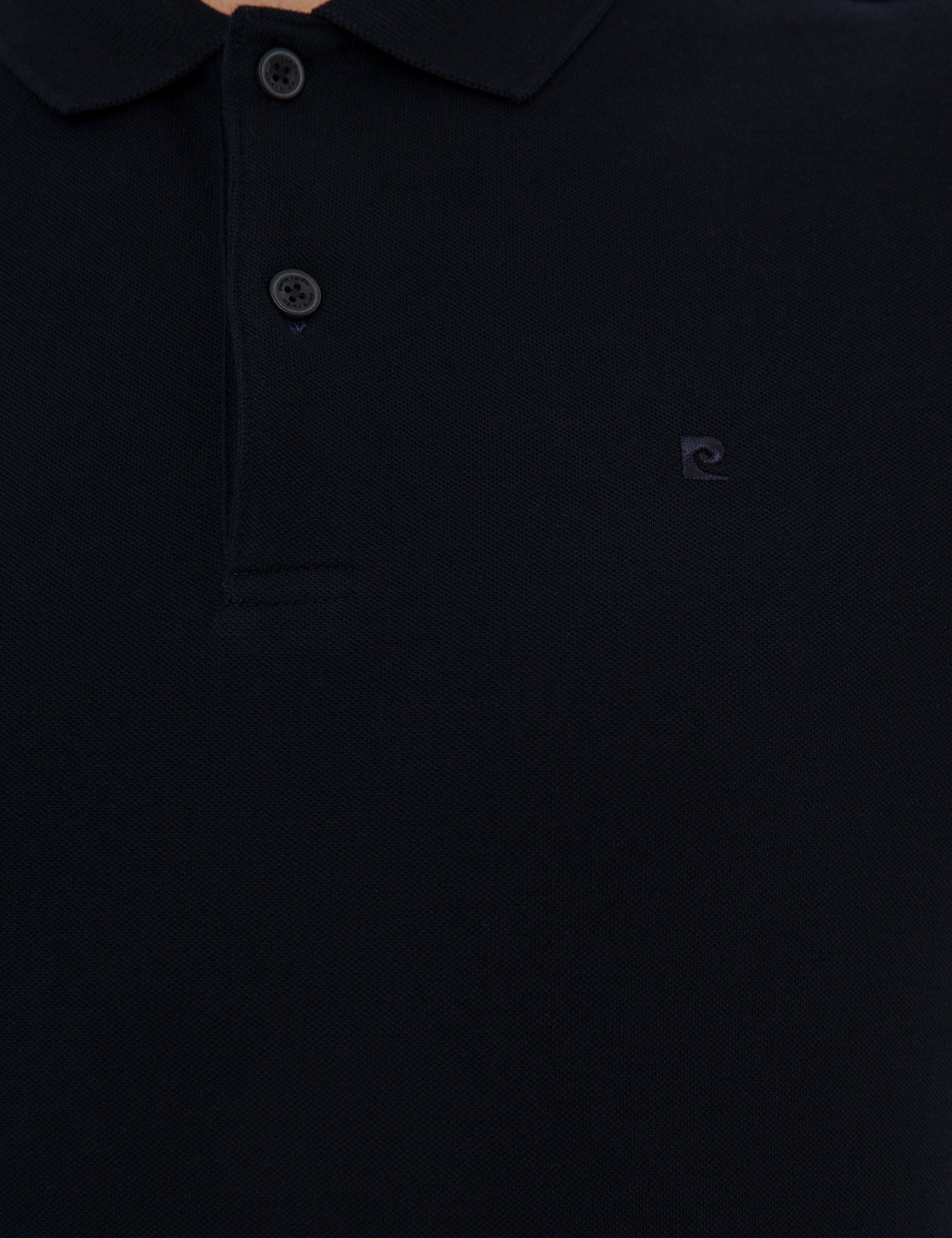 Koyu Lacivert Slim Fit Basic Polo Yaka T-Shirt