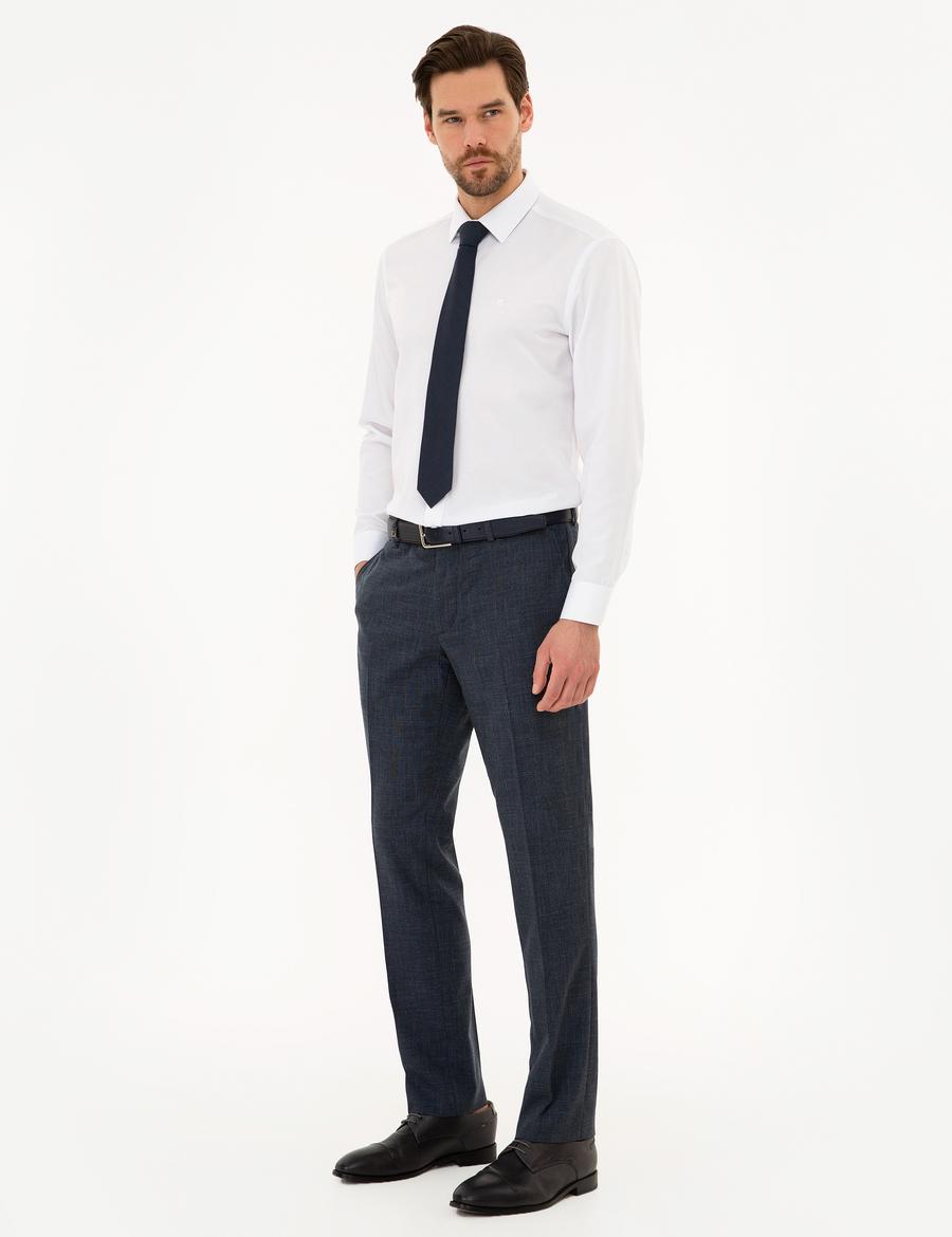 Lacivert Slim Fit Kumaş Pantolon