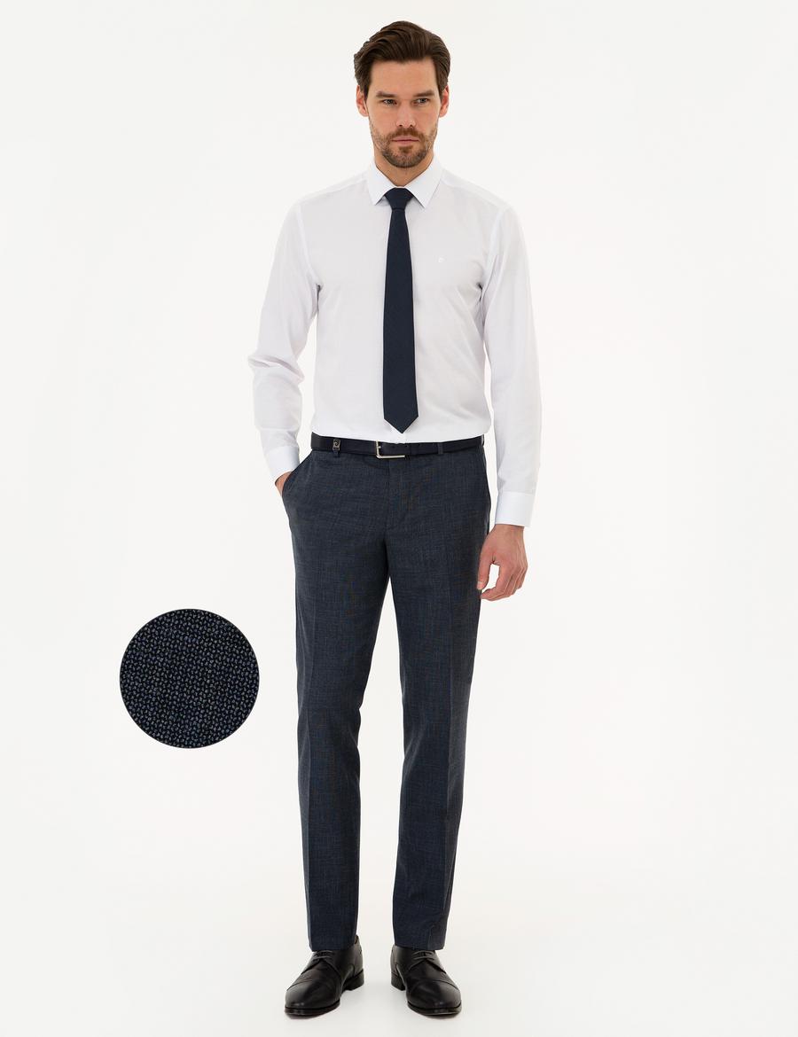 Lacivert Slim Fit Kumaş Pantolon