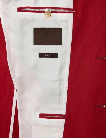 Kırmızı Slim Fit Ceket - 50225682002