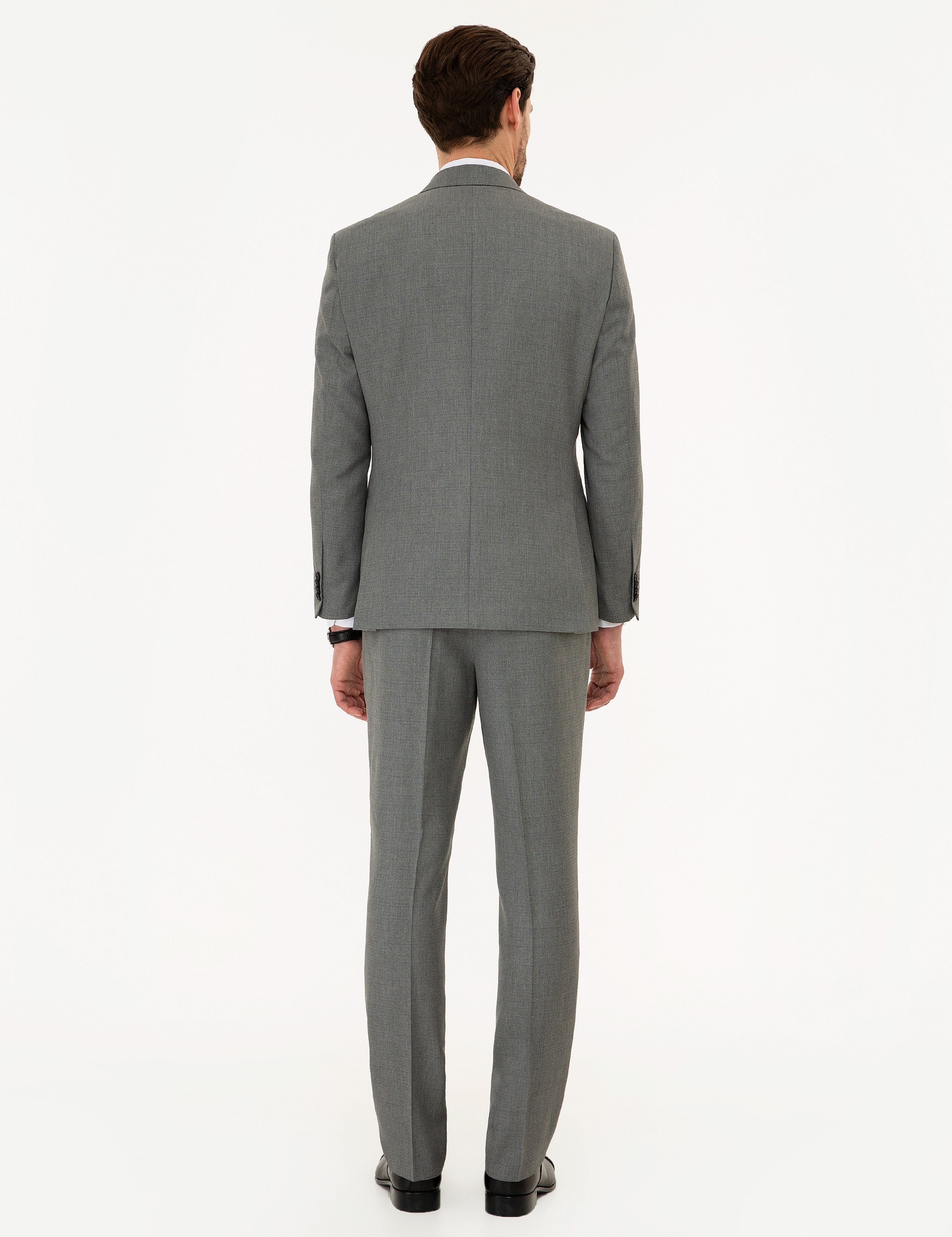 Gri Slim Fit Takım Elbise - Image 4