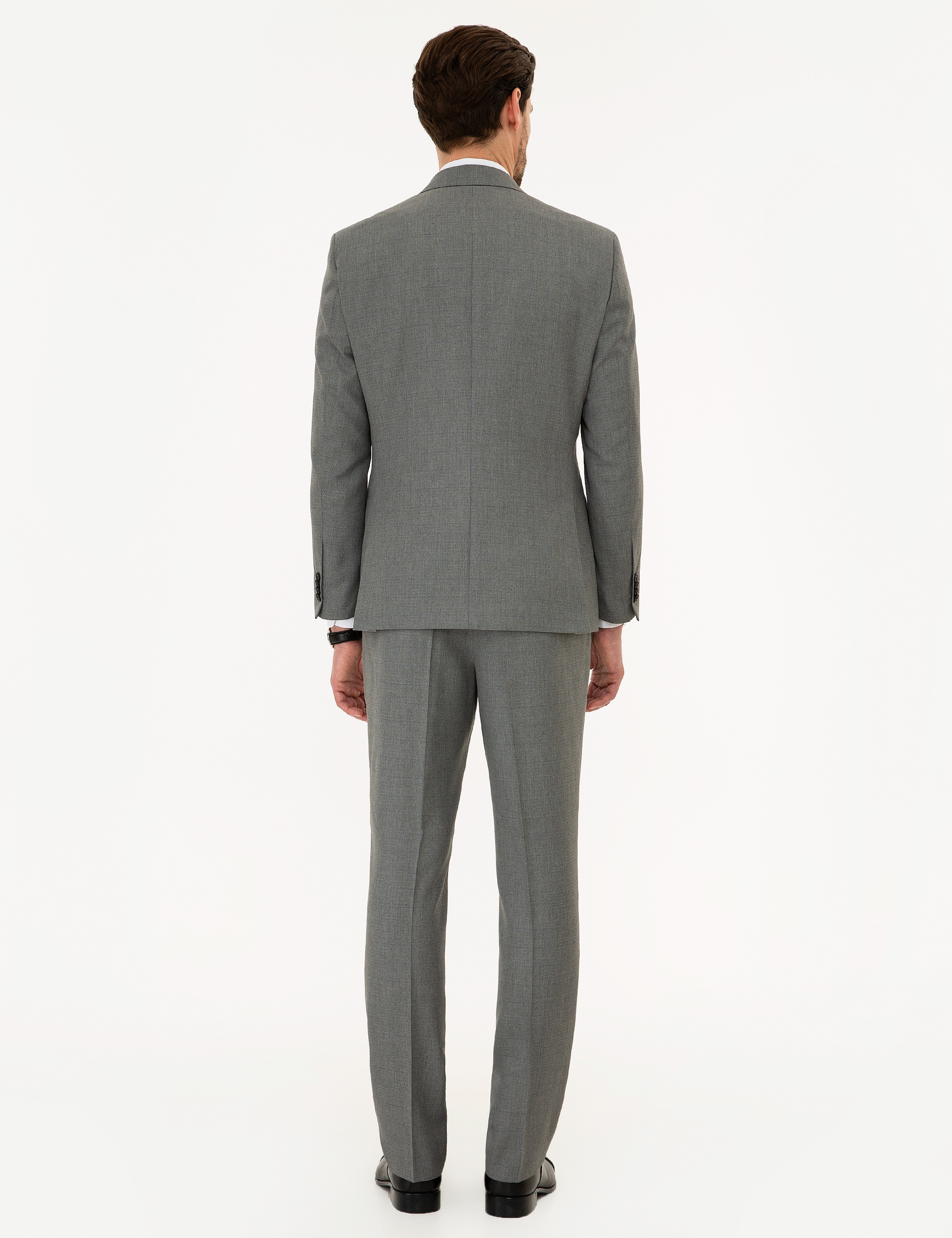 Gri Slim Fit Takım Elbise